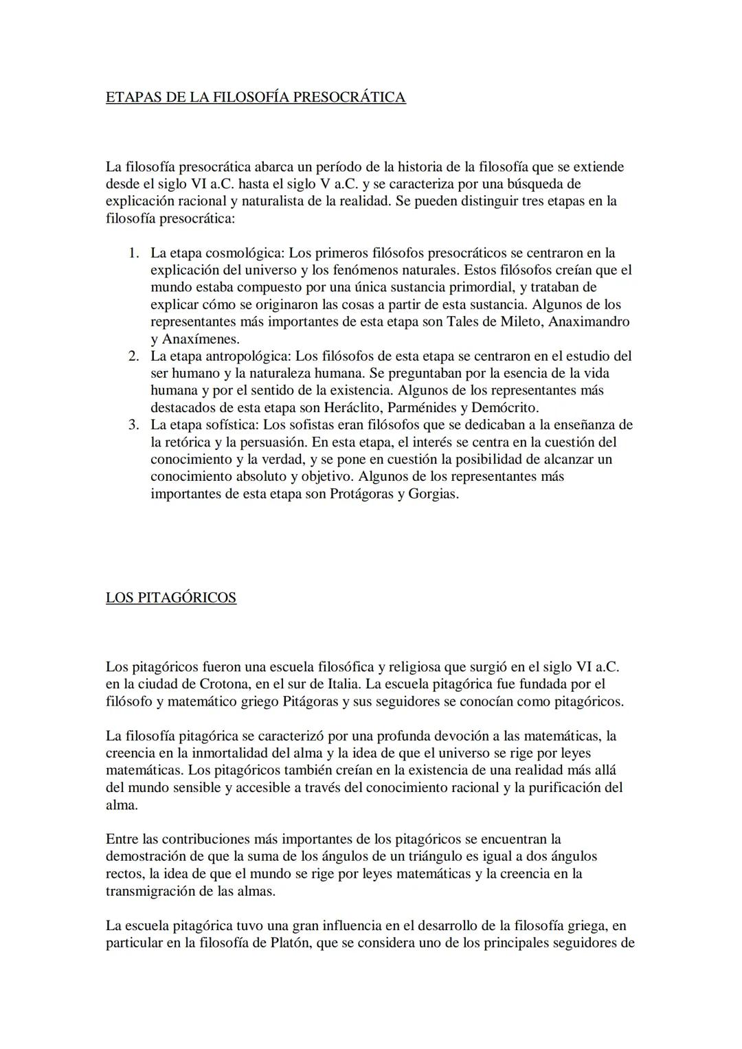 LOS PRIMEROS MODELOS DE RACIONALIDAD: LOS
PRESOCRÁTICOS
Los Presocráticos fueron un grupo de filósofos griegos que vivieron entre los siglos