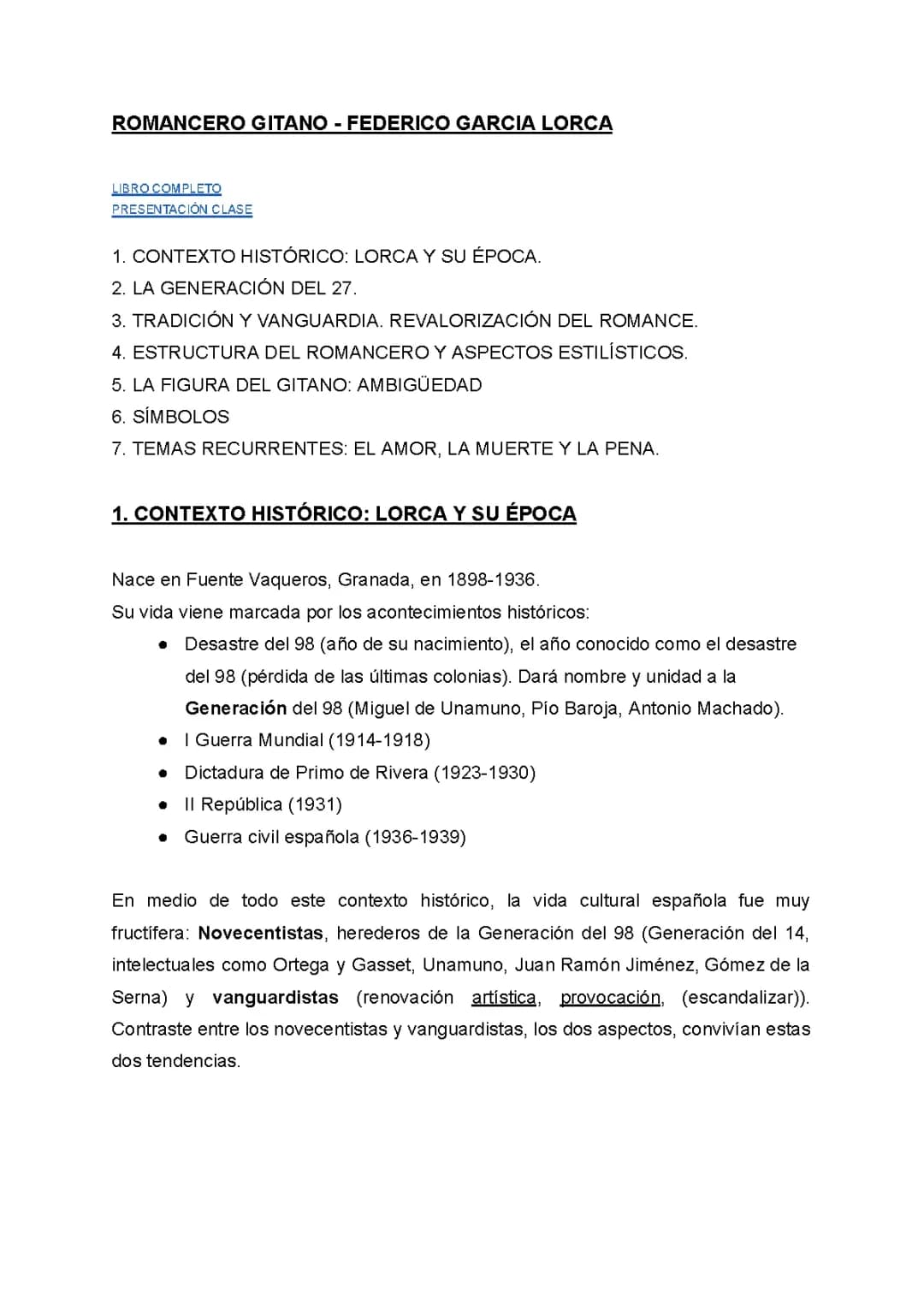 Análisis de Romancero Gitano de Federico García Lorca: Contexto y Símbolos