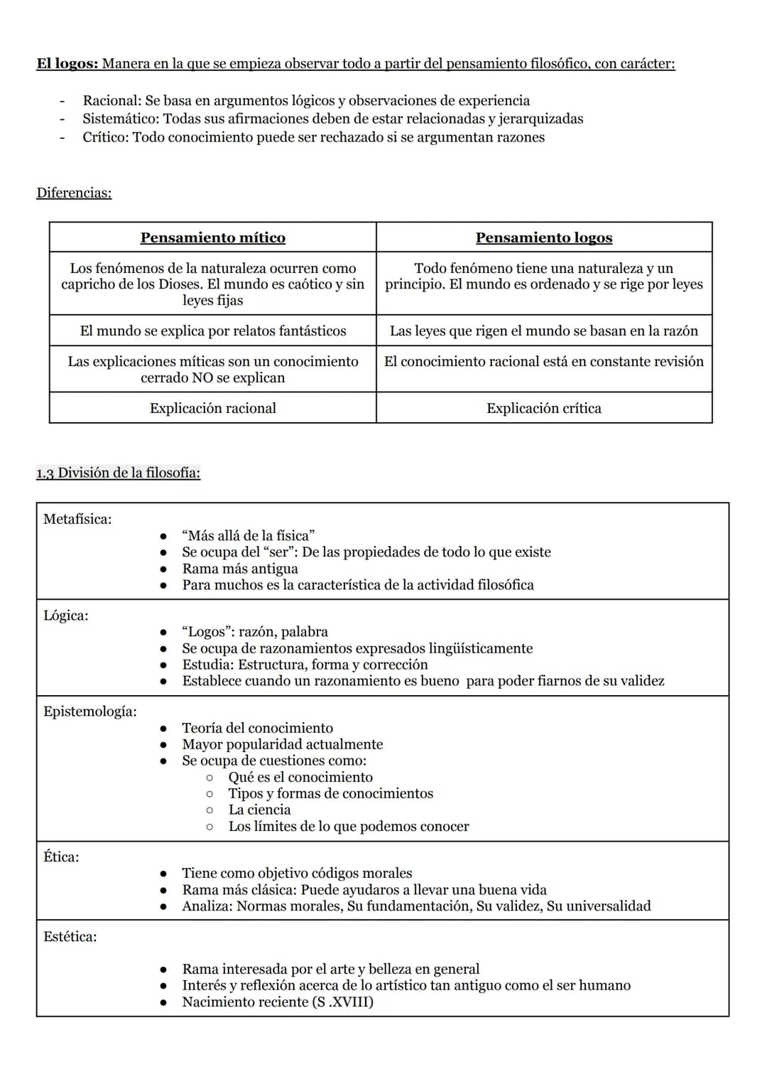 1.Aproximación al concepto de filosofía:
1.1 Origen del término:
→ Viene del griego y significa 'amigo o amante (filos) de la sabiduría (sof