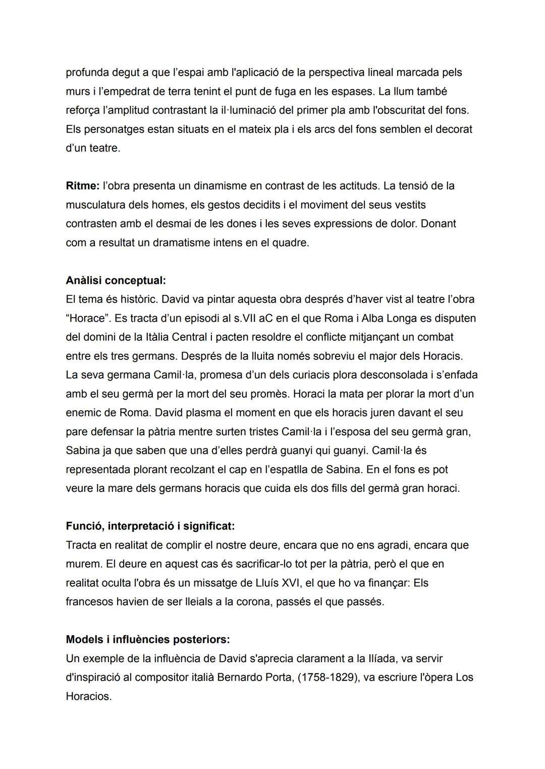 # JURAMENT DELS HORACIS

Fitxa tècnica:

Títol: El jurament dels Horacis

Autor: Jacques-Louis David (1784 a París - 1825 a
Bruselles)

Cron