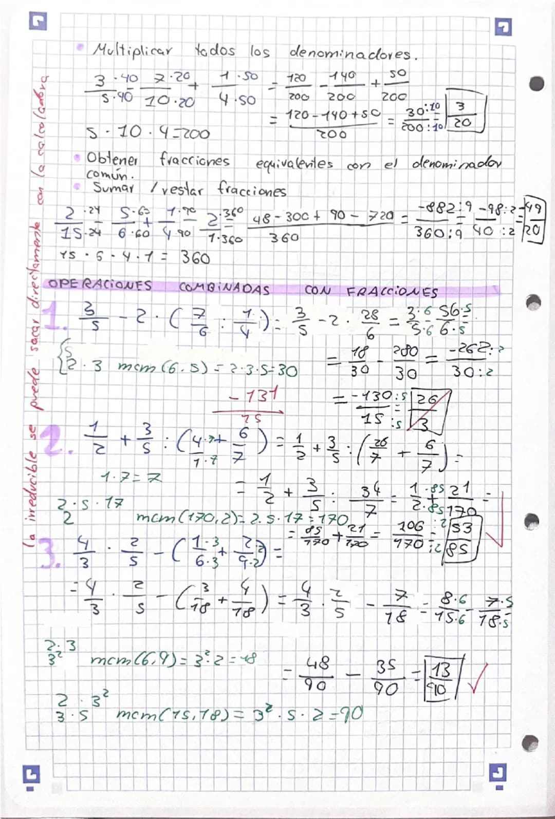 # STEP 8: LAS OPERACIONES 
CON FRACCIONES

MULTIPLICACIÓN
$\frac{a}{b} \cdot \frac{c}{d} = \frac{a \cdot c}{b \cdot d}$   $\frac{3}{5} \cdot