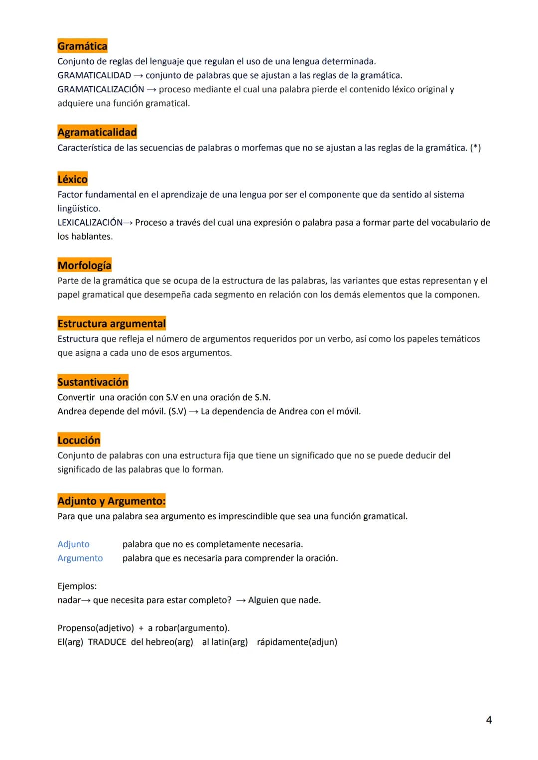 Tipos de categorías
CATEGORÍA LÉXICA → aportan un núcleo al sintagma "alumno, cariñoso, felizmente, estudiar". Se
encuentra en el diccionari