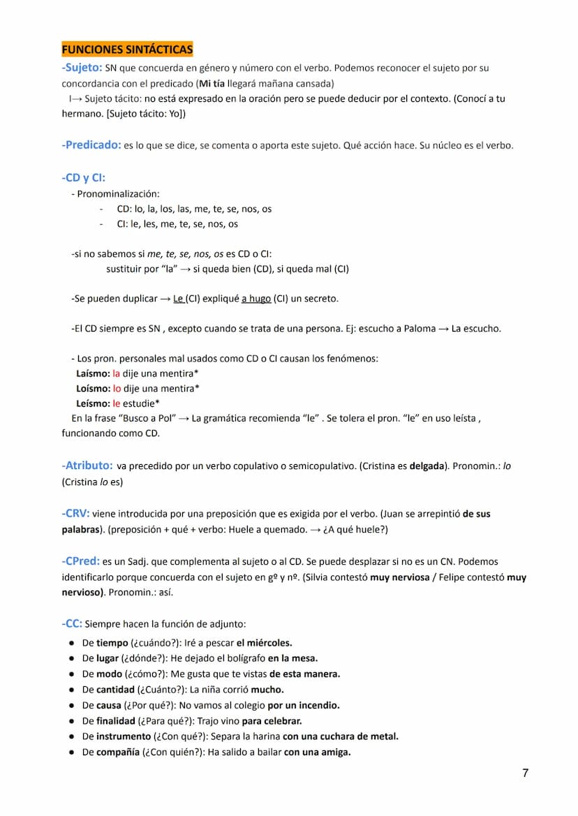 Tipos de categorías
CATEGORÍA LÉXICA → aportan un núcleo al sintagma "alumno, cariñoso, felizmente, estudiar". Se
encuentra en el diccionari
