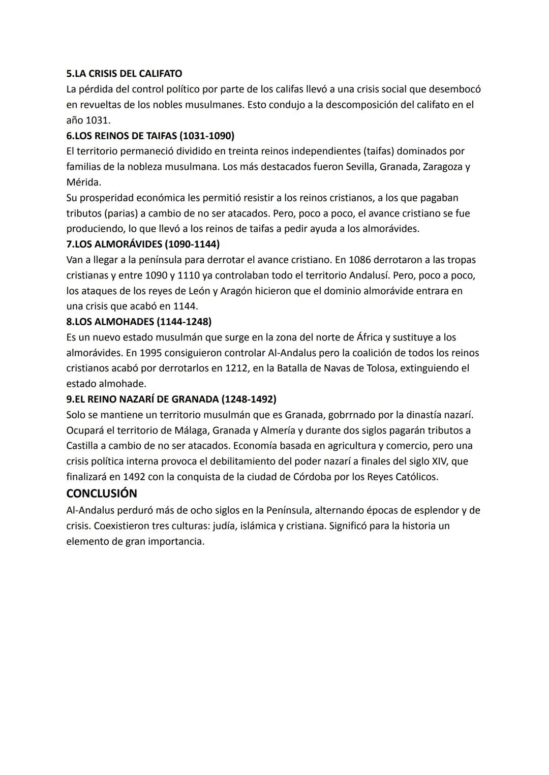 TEMA 2: AL-ANDALUS
INTRODUCCIÓN
La conquista de la Península y la formación de Al-Andalus se inscriben en el proceso de
expansión del Islam 