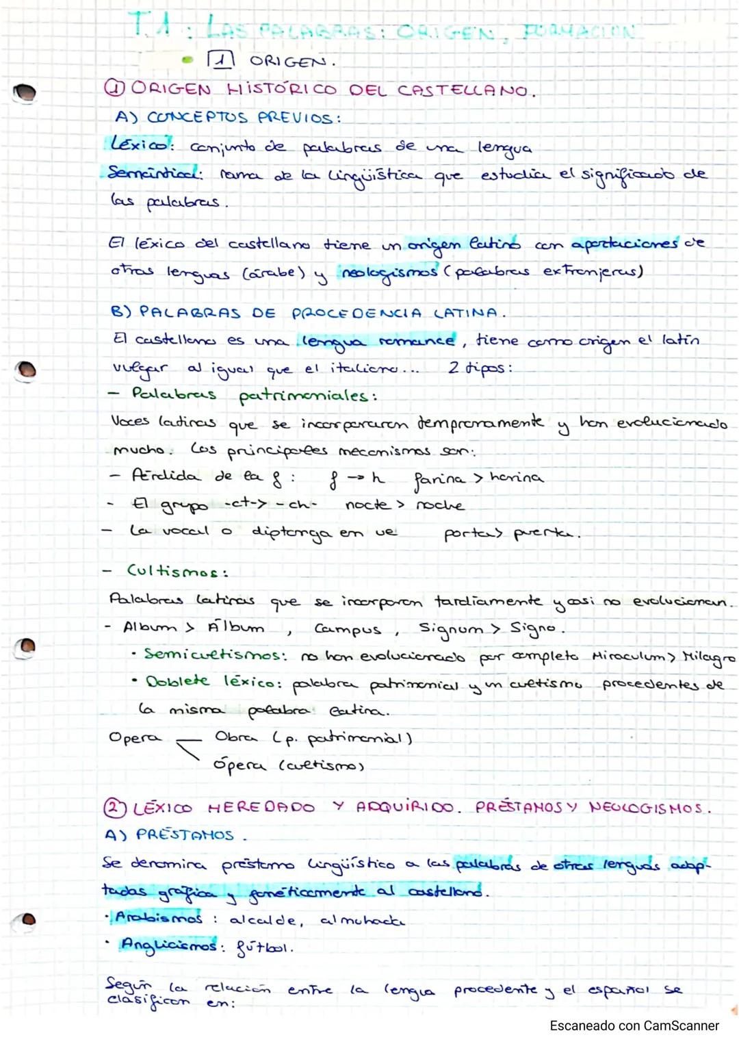 O
A) CONCEPTOS PREVIOS:
Léxico: conjunto de palabras de una lengua
Semantica: rama de la linguistica que estudia el significado de
las palab