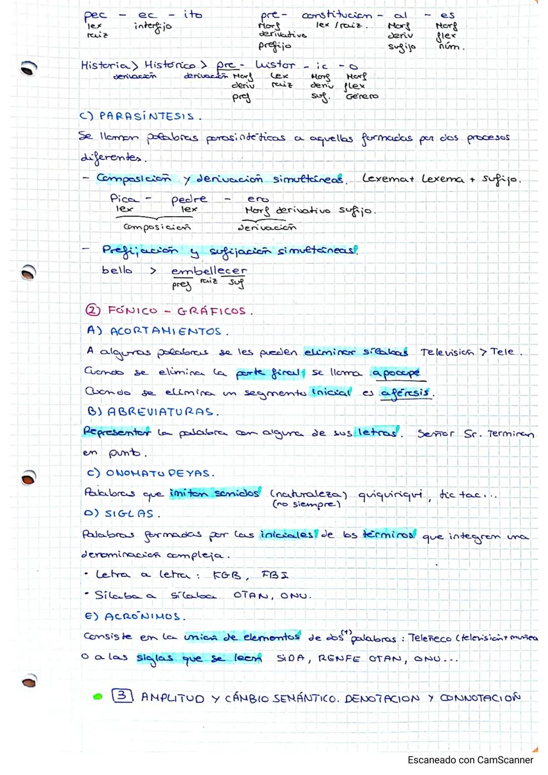 O
A) CONCEPTOS PREVIOS:
Léxico: conjunto de palabras de una lengua
Semantica: rama de la linguistica que estudia el significado de
las palab
