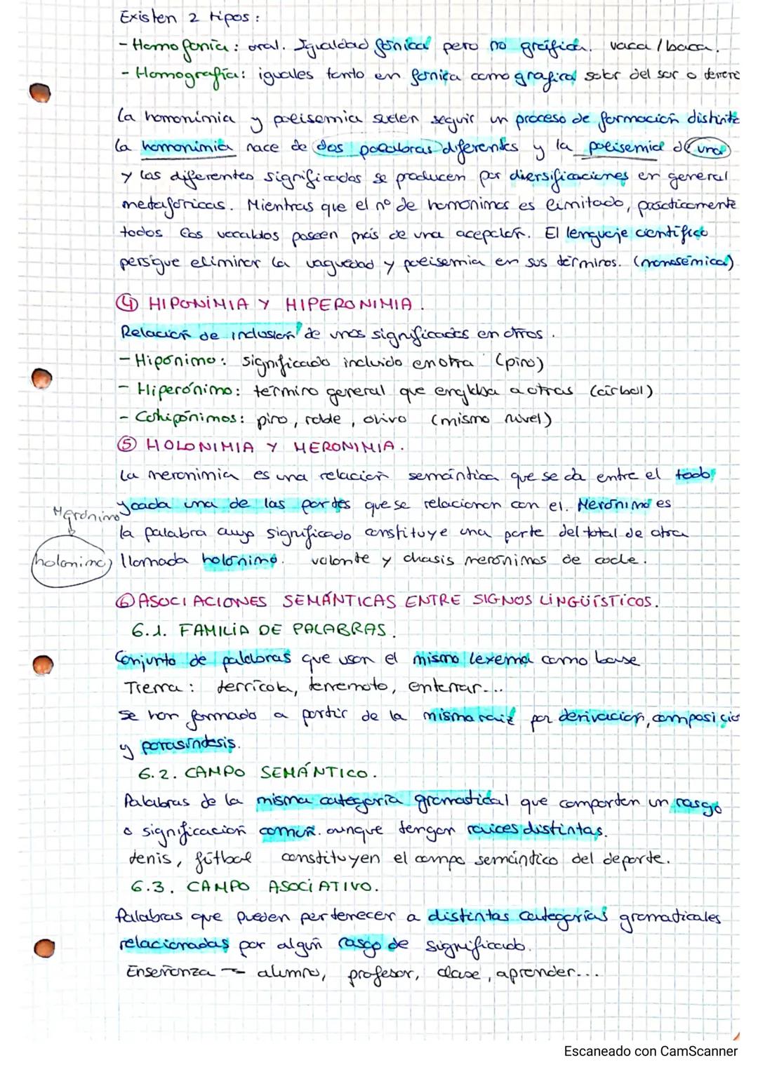 O
A) CONCEPTOS PREVIOS:
Léxico: conjunto de palabras de una lengua
Semantica: rama de la linguistica que estudia el significado de
las palab