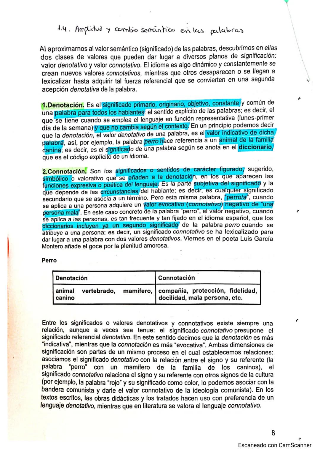 O
A) CONCEPTOS PREVIOS:
Léxico: conjunto de palabras de una lengua
Semantica: rama de la linguistica que estudia el significado de
las palab