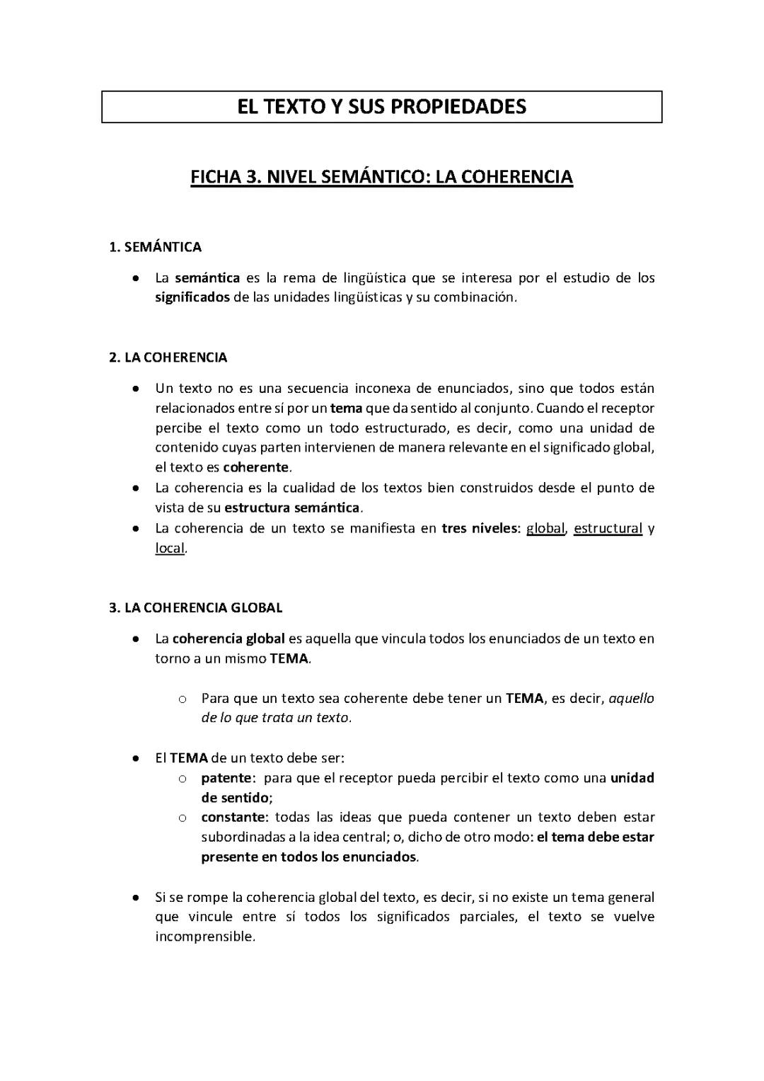 Nivel semántico de un texto