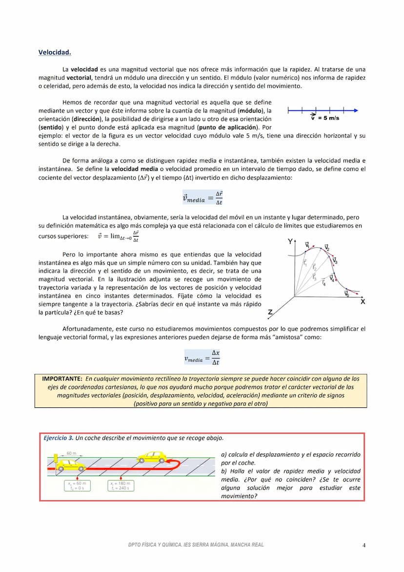 TEMA 1
CINEMÁTICA
La cinemática es una rama de la física dedicada al estudio del movimiento de los cuerpos sin considerar las
causas que hay