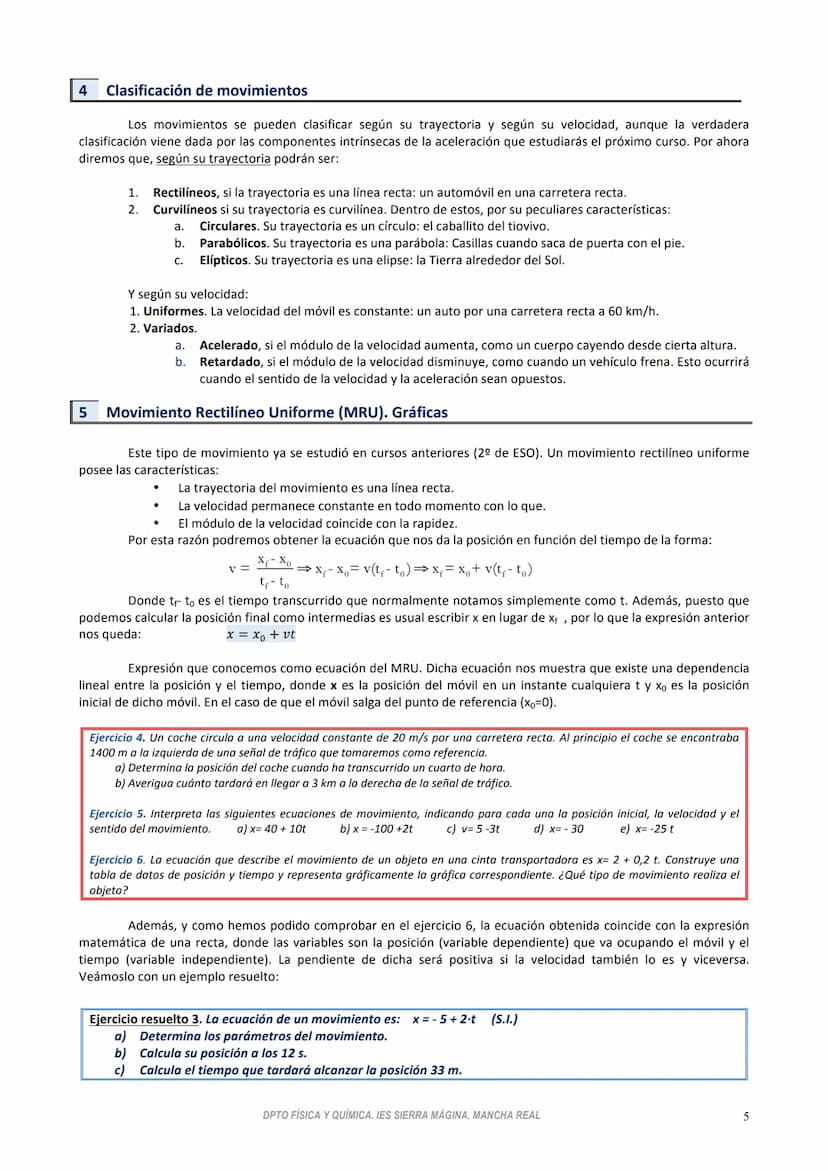 TEMA 1
CINEMÁTICA
La cinemática es una rama de la física dedicada al estudio del movimiento de los cuerpos sin considerar las
causas que hay