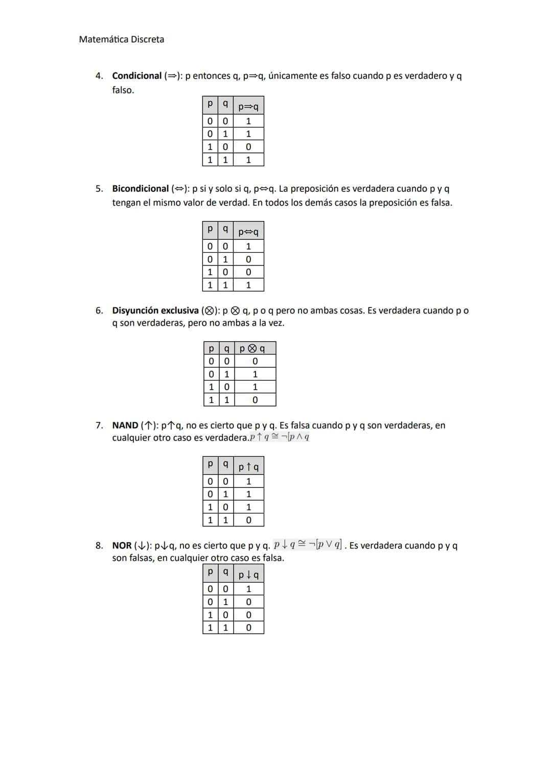 Matemática Discreta
LÓGICA PREPOSICIONAL
¿Qué es la lógica preposicional?
● Una proposición es una oración enunciativa que es verdadera o fa