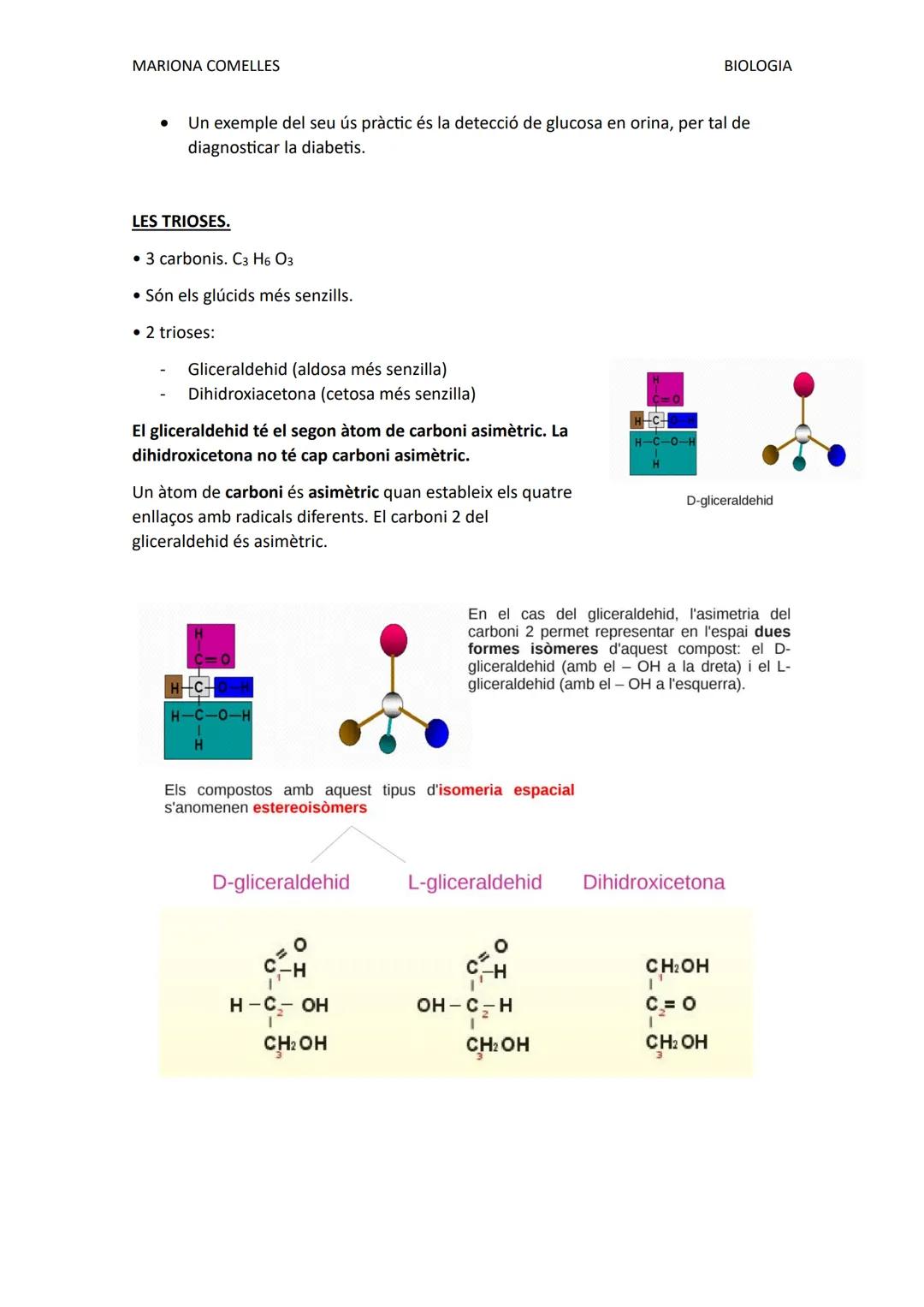 MARIONA COMELLES
BIOLOGIA
# TEMA 2: GLUSIDCS.
Que saber abans de començar el tema:
Grups funcionals: Un o més hidrògens d'una cadena hidroca
