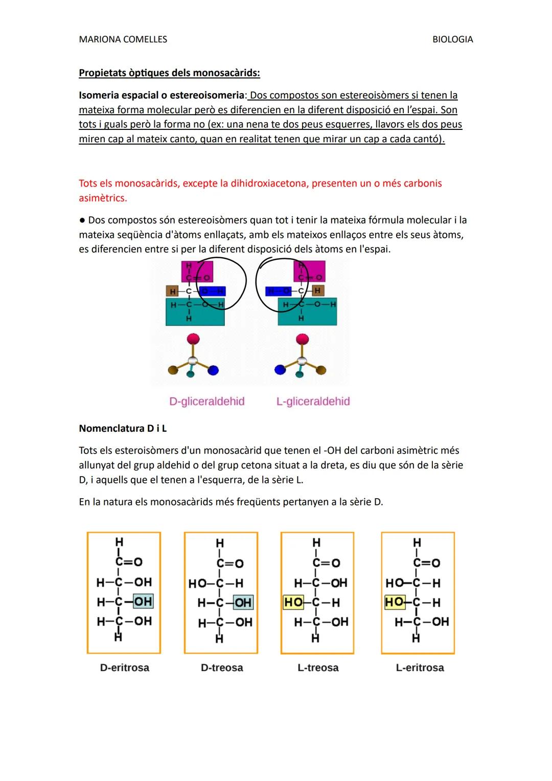 MARIONA COMELLES
BIOLOGIA
# TEMA 2: GLUSIDCS.
Que saber abans de començar el tema:
Grups funcionals: Un o més hidrògens d'una cadena hidroca
