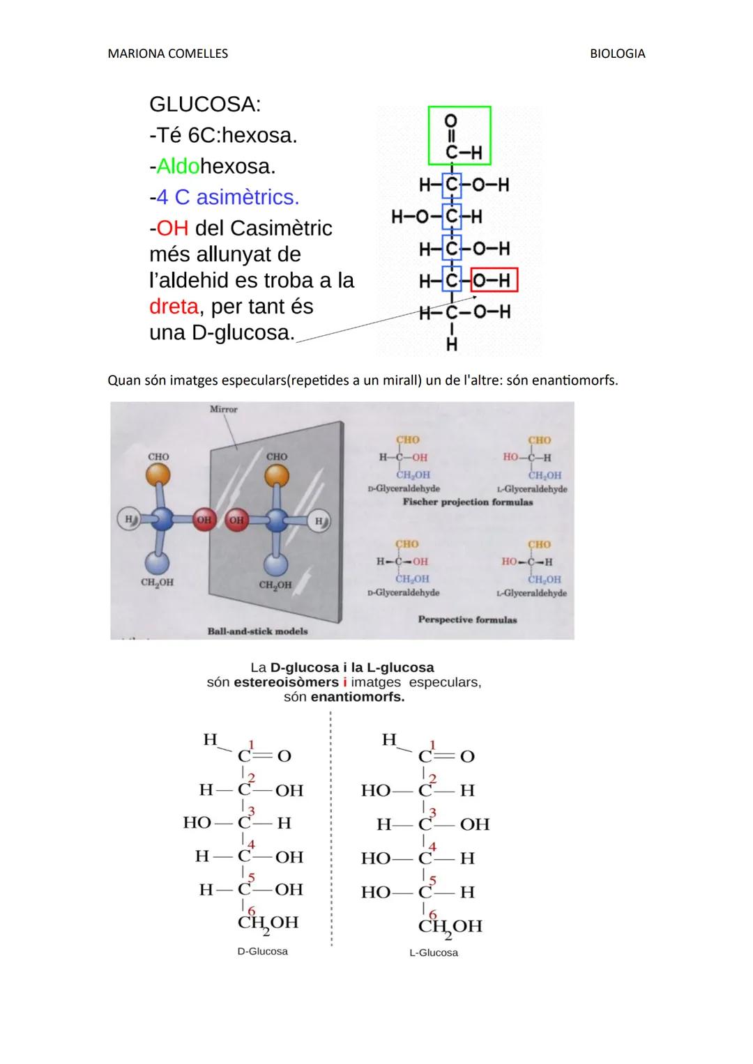MARIONA COMELLES
BIOLOGIA
# TEMA 2: GLUSIDCS.
Que saber abans de començar el tema:
Grups funcionals: Un o més hidrògens d'una cadena hidroca