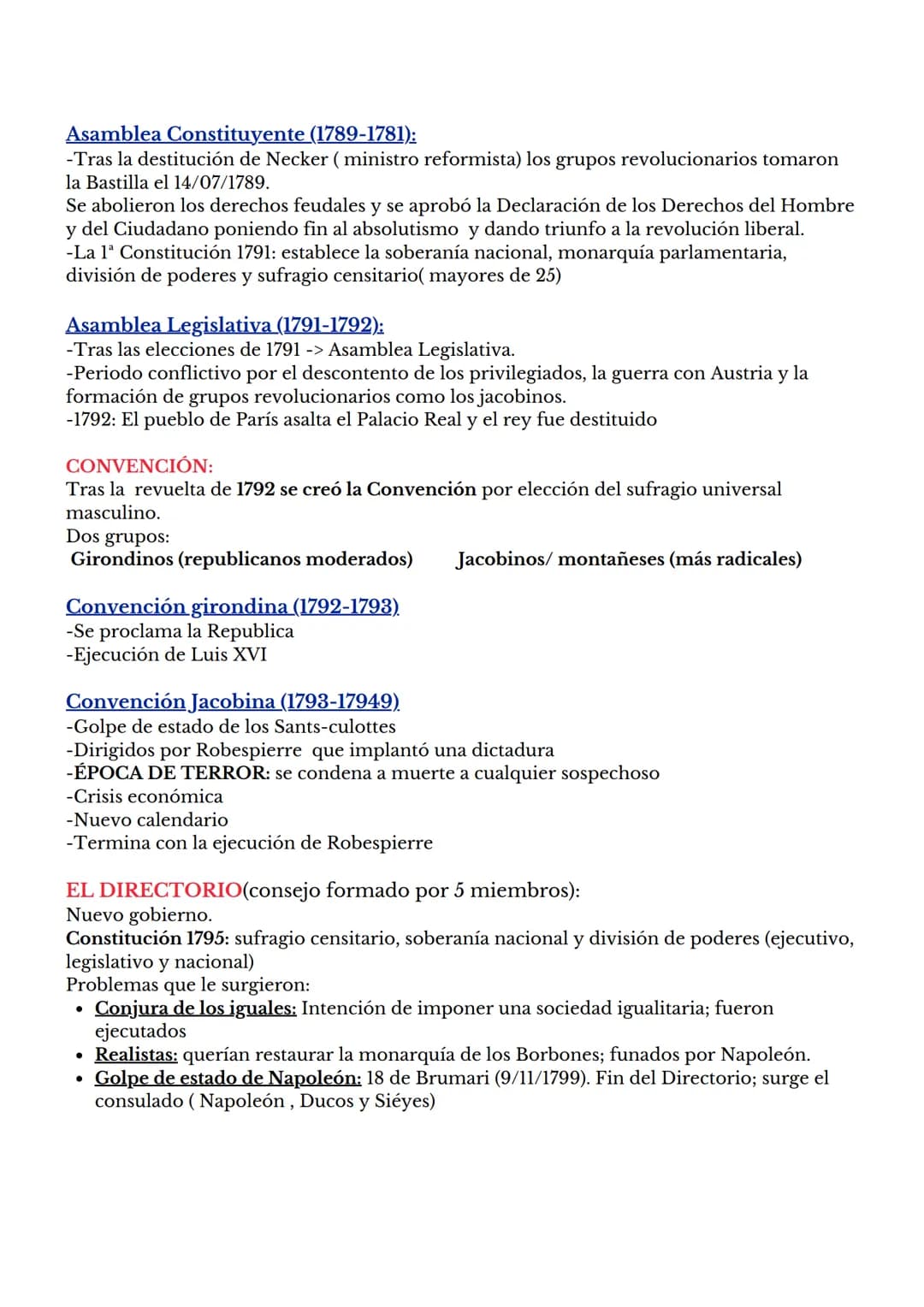 Finales S.XVIII: La Revolución Francesa puso fin al Antiguo Régimen
CAUSAS:
Sociales:
La burguesía quería poder político, y el campesinado t