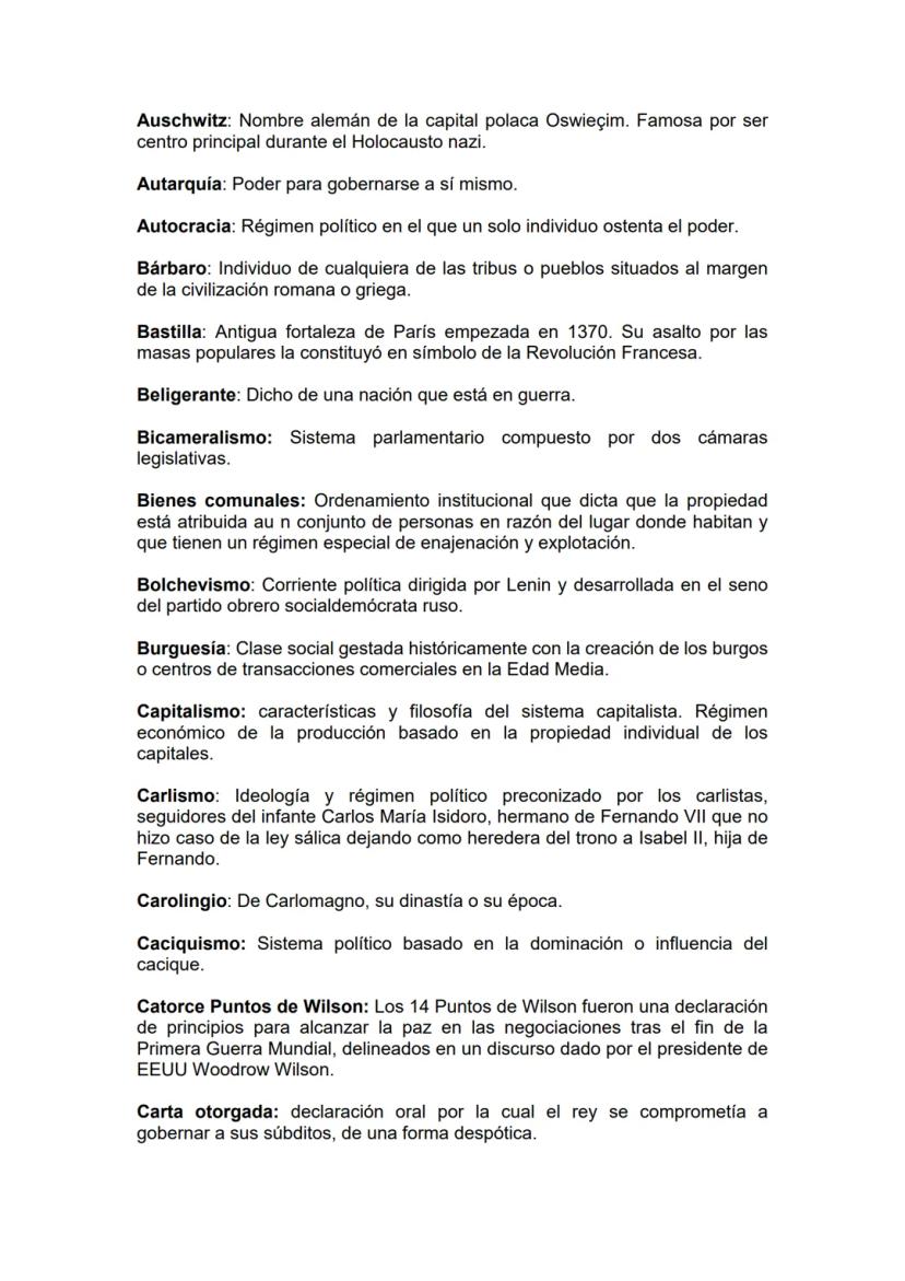 GLOSARIO DE TERMINOLOGÍA HISTÓRICA
Abdicar: Renunciar un monarca a su calidad de jefe de estado.
Absolutismo: Régimen político en el que el 