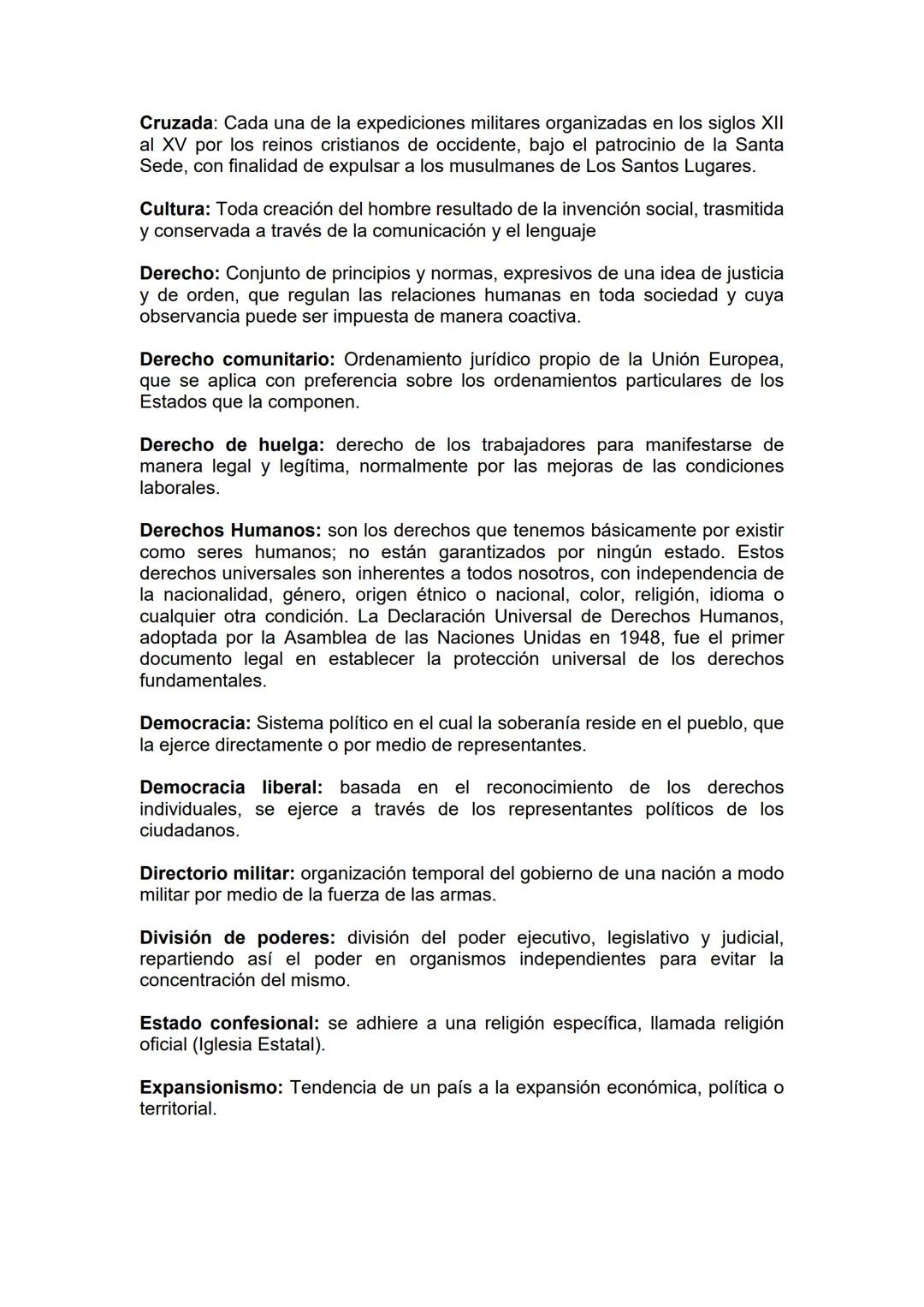 GLOSARIO DE TERMINOLOGÍA HISTÓRICA
Abdicar: Renunciar un monarca a su calidad de jefe de estado.
Absolutismo: Régimen político en el que el 