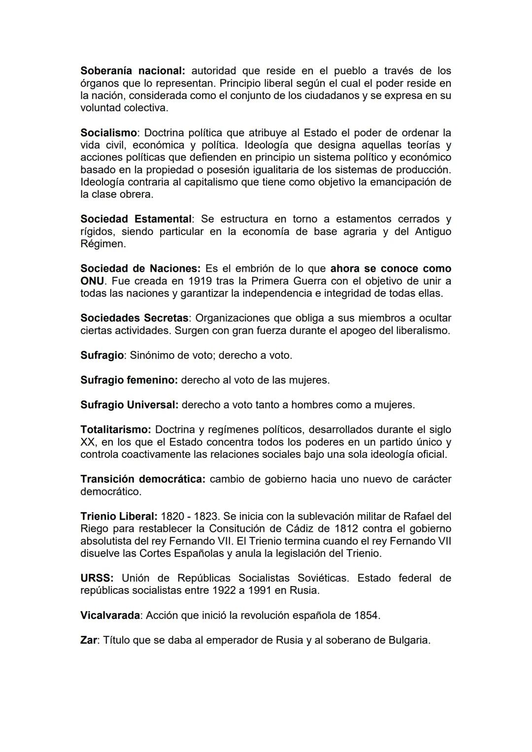 GLOSARIO DE TERMINOLOGÍA HISTÓRICA
Abdicar: Renunciar un monarca a su calidad de jefe de estado.
Absolutismo: Régimen político en el que el 