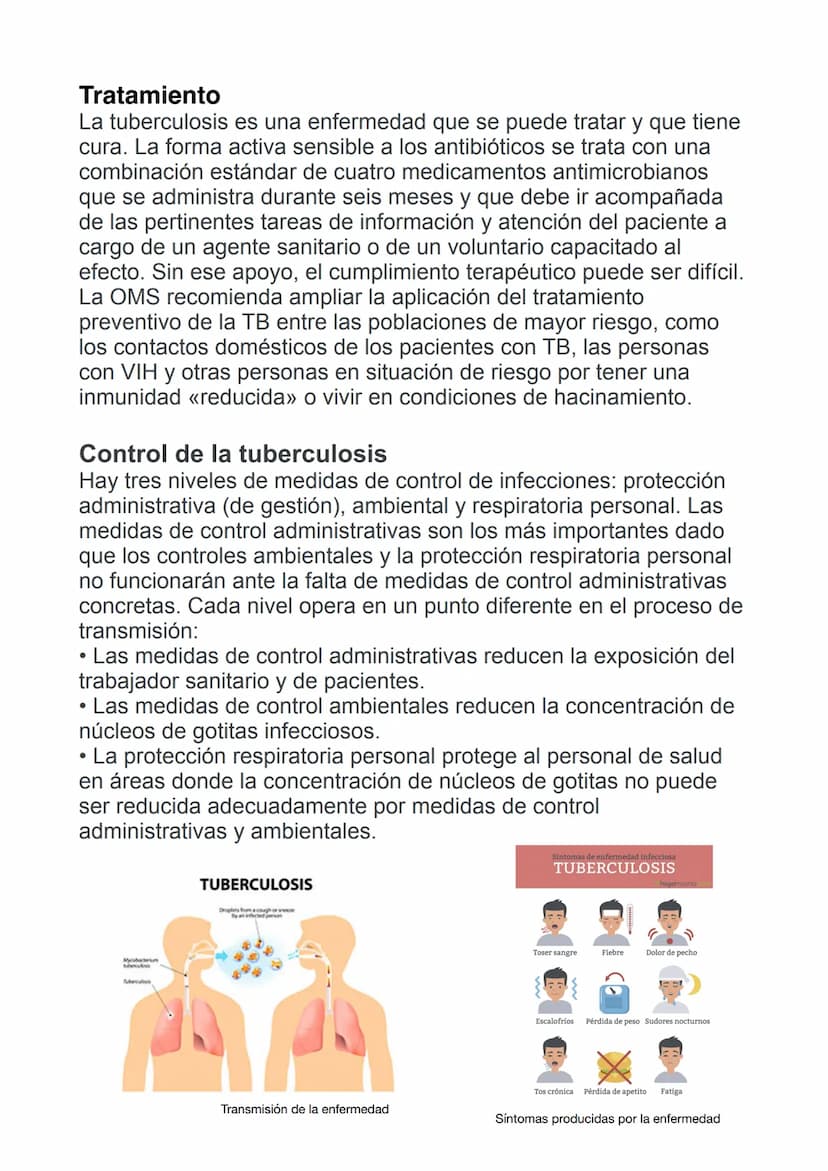 ¿Qué es la tuberculosis?
La tuberculosis es una enfermedad
causada por Mycobacterium tuberculosis,
una bacteria que casi siempre afecta a lo