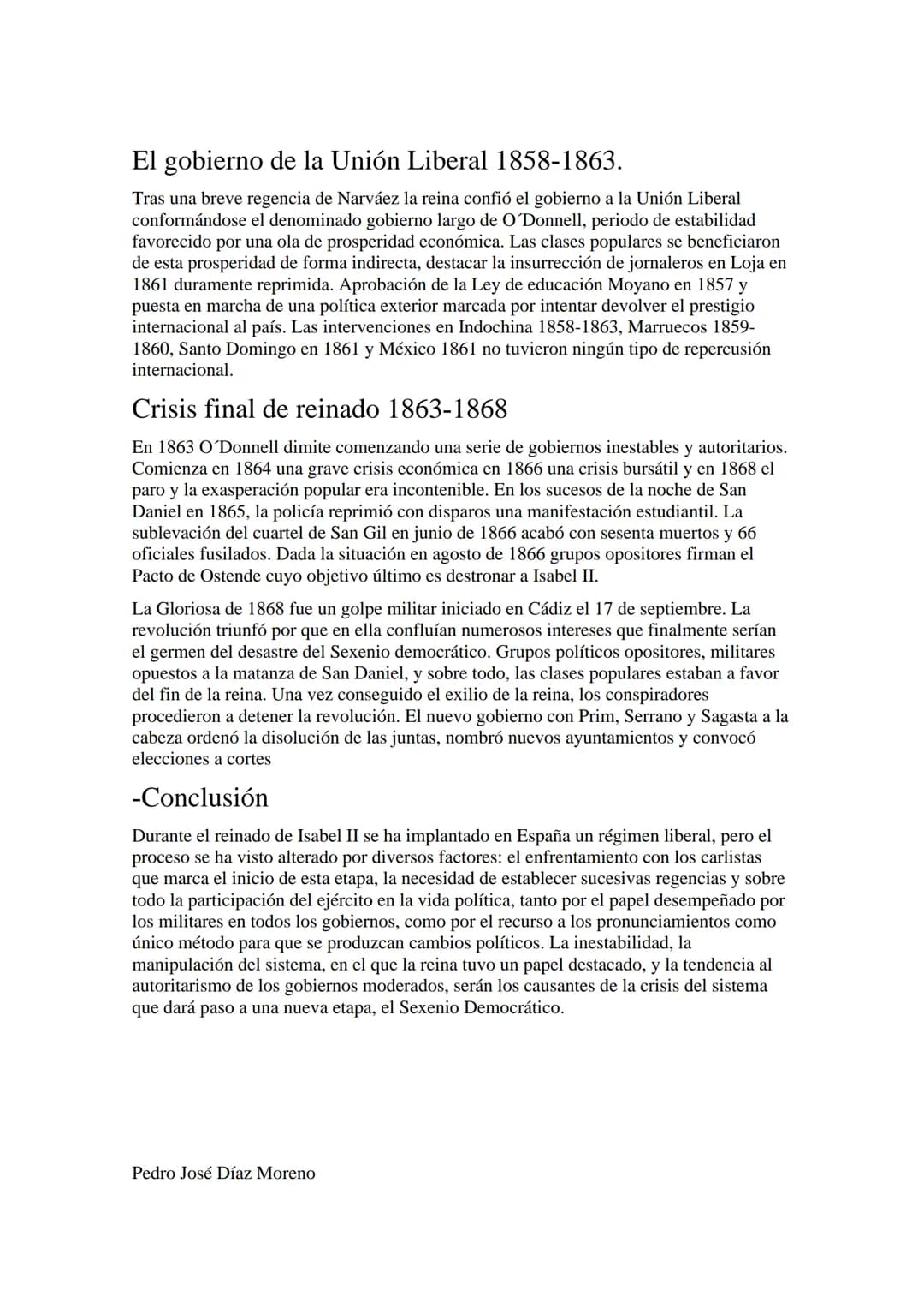 Revolución liberal en el reinado de Isabel II. Carlismo y
guerra civil. Construcción y evolución del Estado liberal.
-Introducción
Durante l