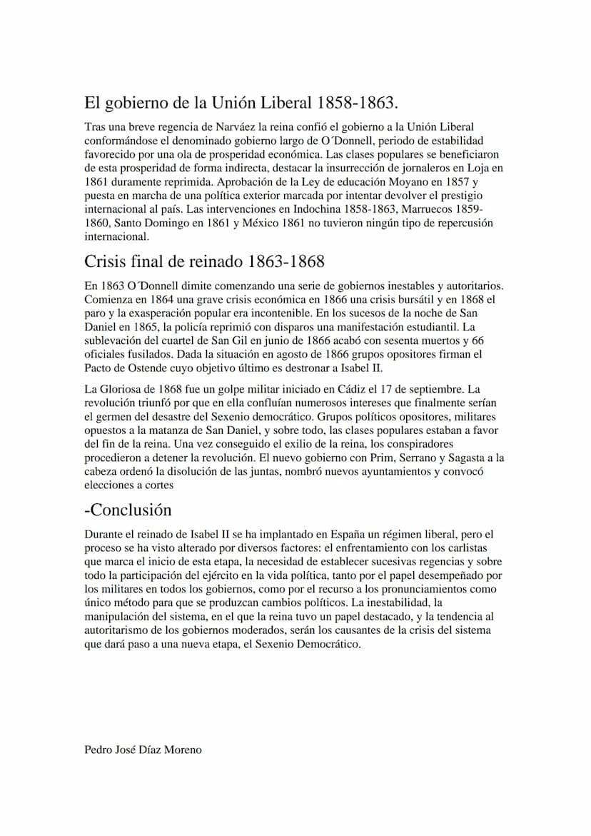 Revolución liberal en el reinado de Isabel II. Carlismo y
guerra civil. Construcción y evolución del Estado liberal.
-Introducción
Durante l