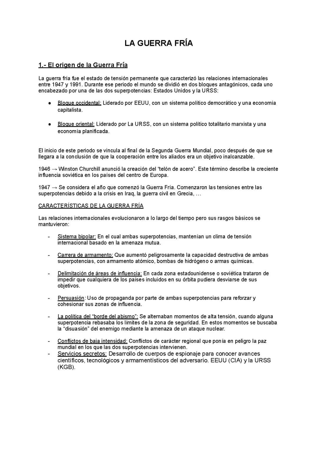 La Guerra Fría 