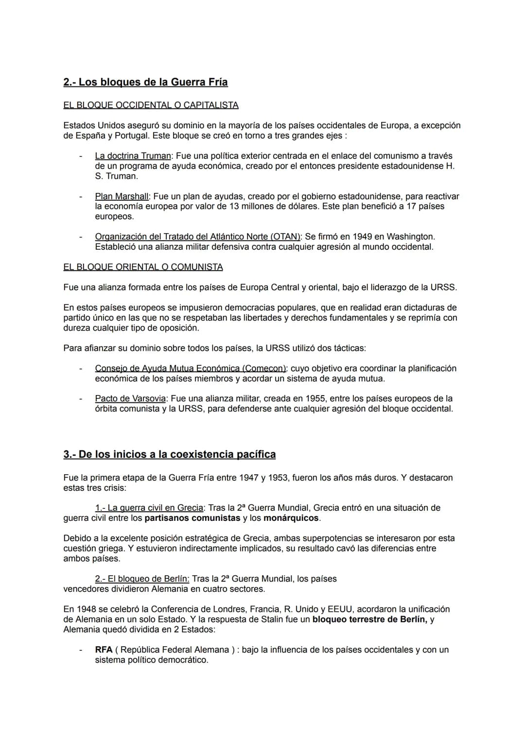 LA GUERRA FRÍA
1.- El origen de la Guerra Fría
La guerra fría fue el estado de tensión permanente que caracterizó las relaciones internacion