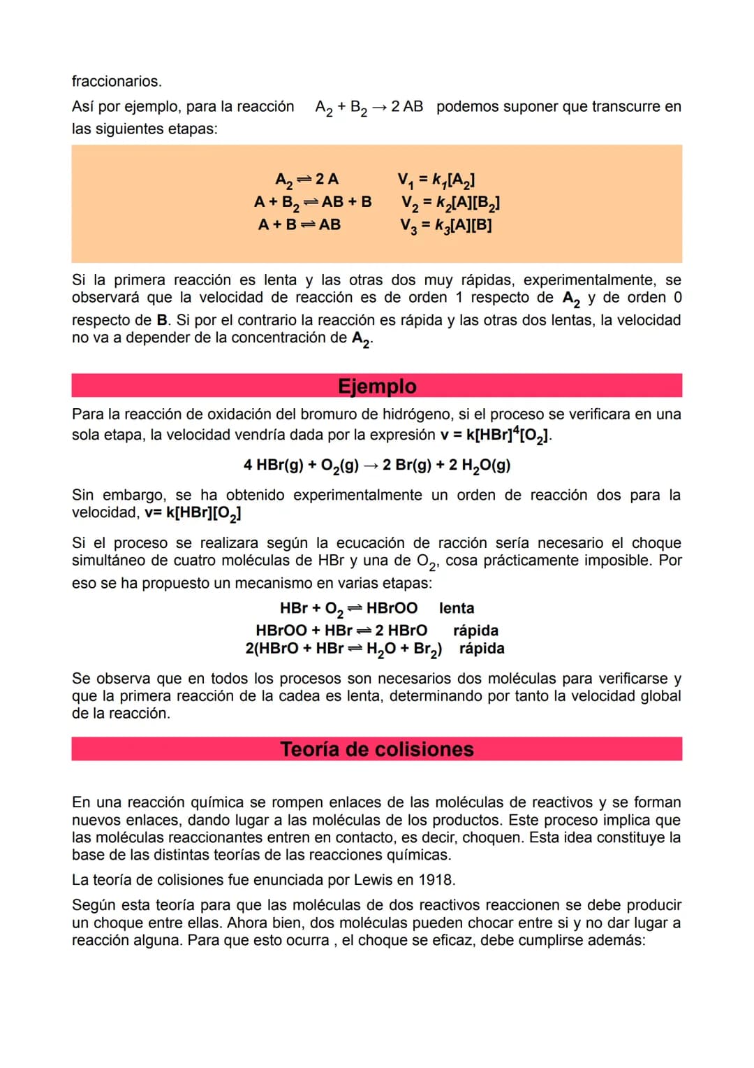 2º de Bachillerato. Cinética química. Introducción
Para que una reacción química tenga lugar no sólo es necesario que esté favorecida
termod