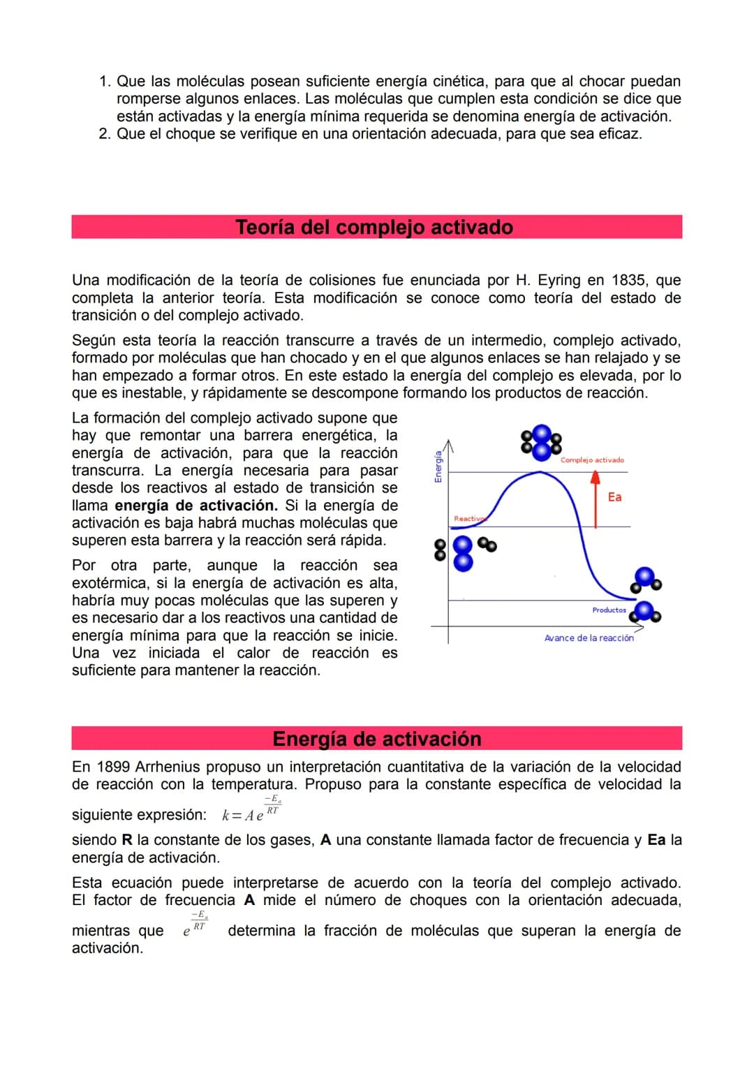 2º de Bachillerato. Cinética química. Introducción
Para que una reacción química tenga lugar no sólo es necesario que esté favorecida
termod