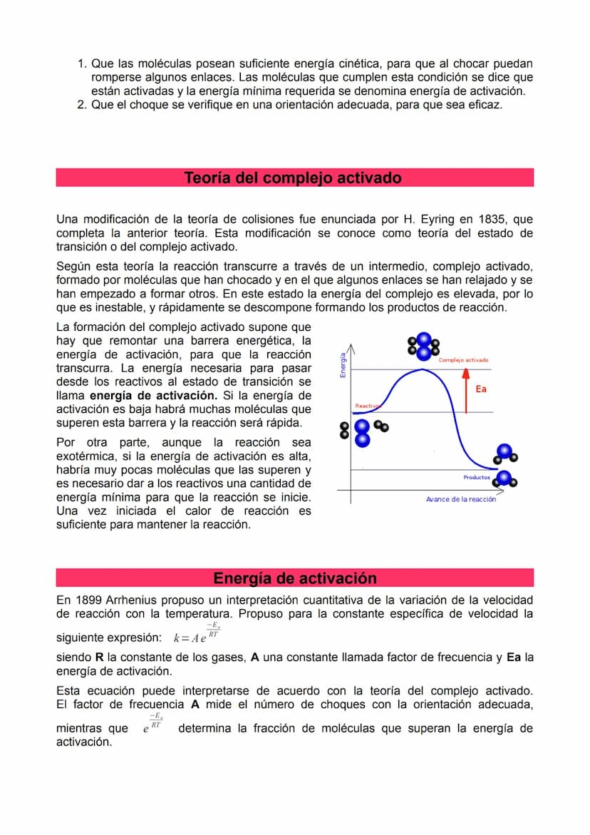 2º de Bachillerato. Cinética química. Introducción
Para que una reacción química tenga lugar no sólo es necesario que esté favorecida
termod