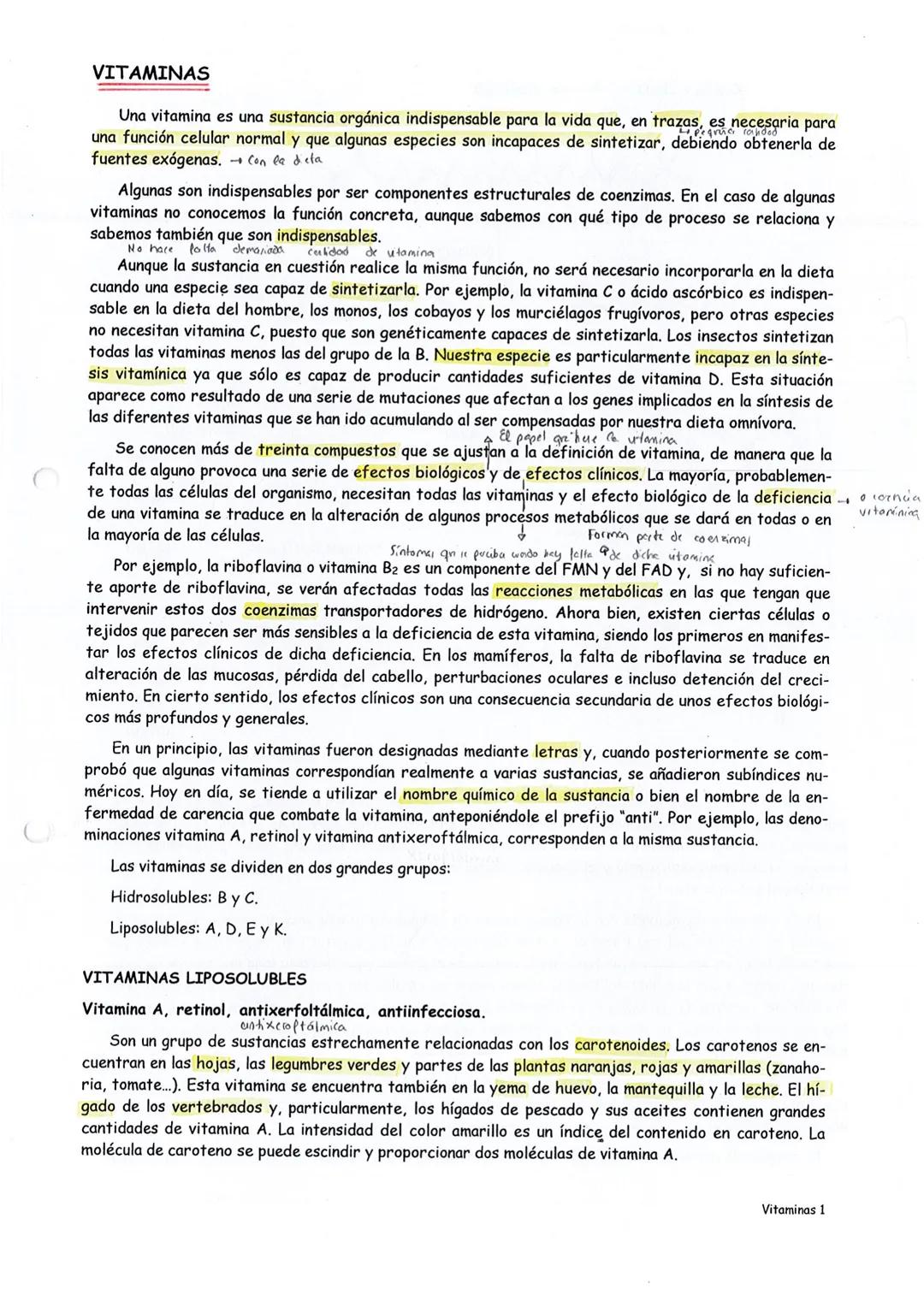 C
VITAMINAS
4 peqrice randed
Una vitamina es una sustancia orgánica indispensable para la vida que, en trazas, es necesaria para
una función