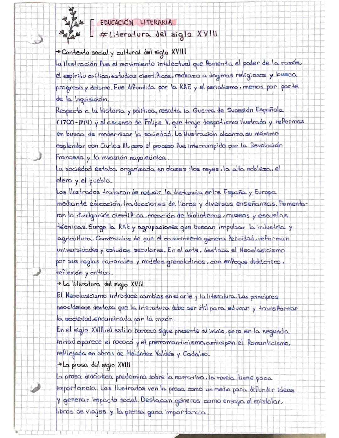 La literatura del siglo XVIII: Claves y contexto