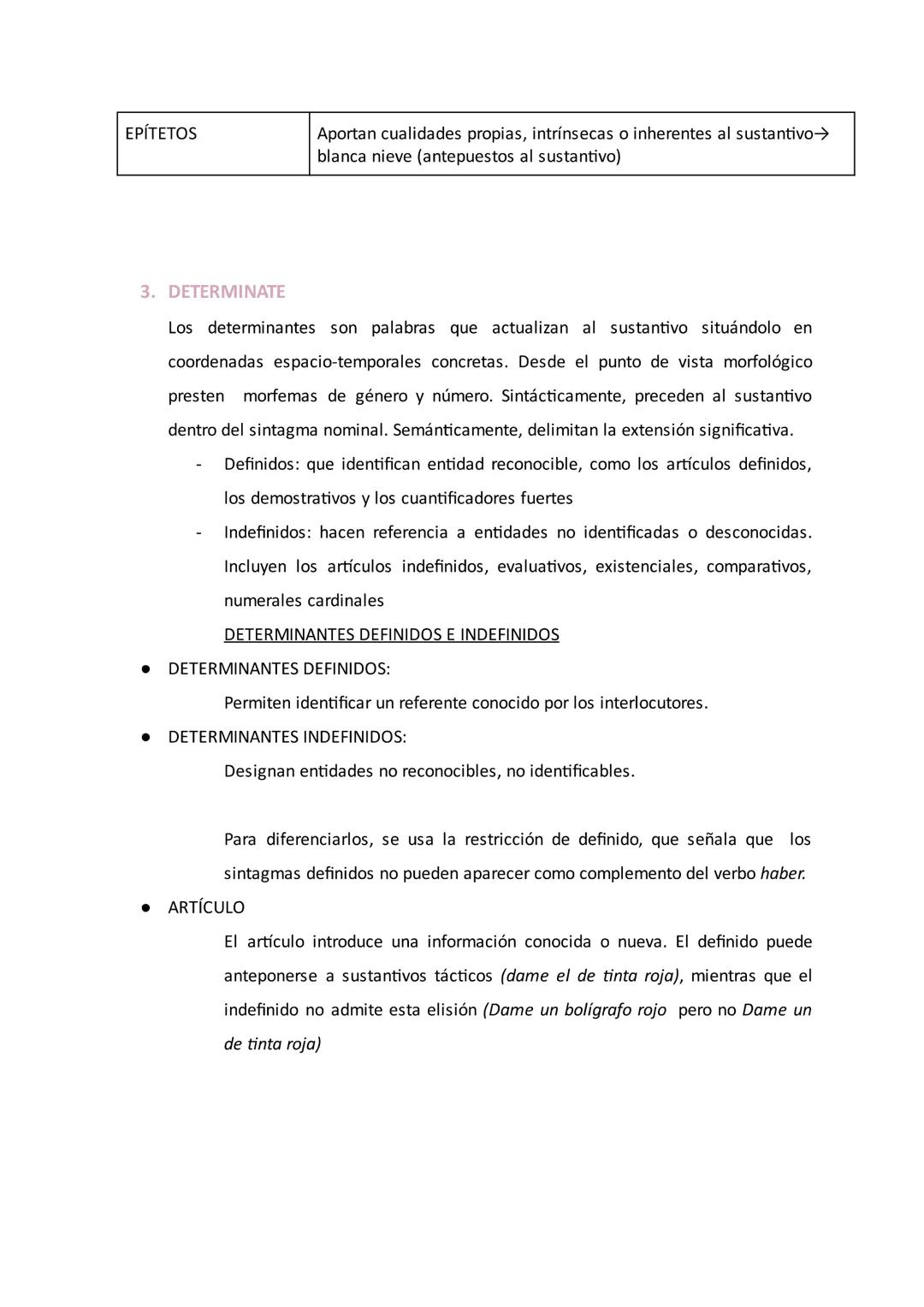 --- OCR Start ---
EXAMEN CASTELLANO T.4
1. EL SUSTANTIVO
1.1 Punto de vista morfológico
Tiene género y número y puede llevar afijos derivati
