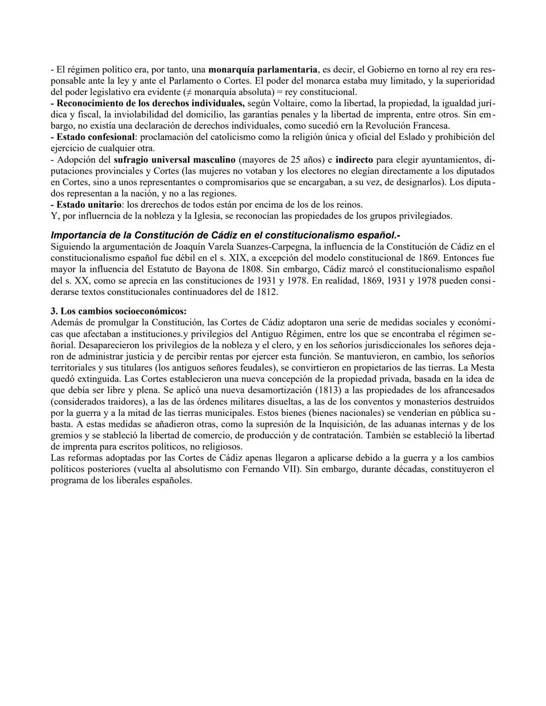 11. LA CRISIS DEL ANTIGUO RÉGIMEN
11.2. Las Cortes de Cádiz y la Constitución de 1812
1) Las Cortes de Cádiz:
A lo largo de la guerra de Ind
