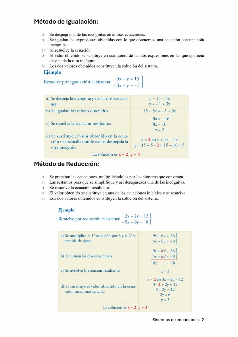 Sistemas lineales de dos ecuaciones con
dos incógnitas
Dos ecuaciones lineales forman un sistema:
+ by = c
{a^x + b³y = c } }
siendo a, b, c
