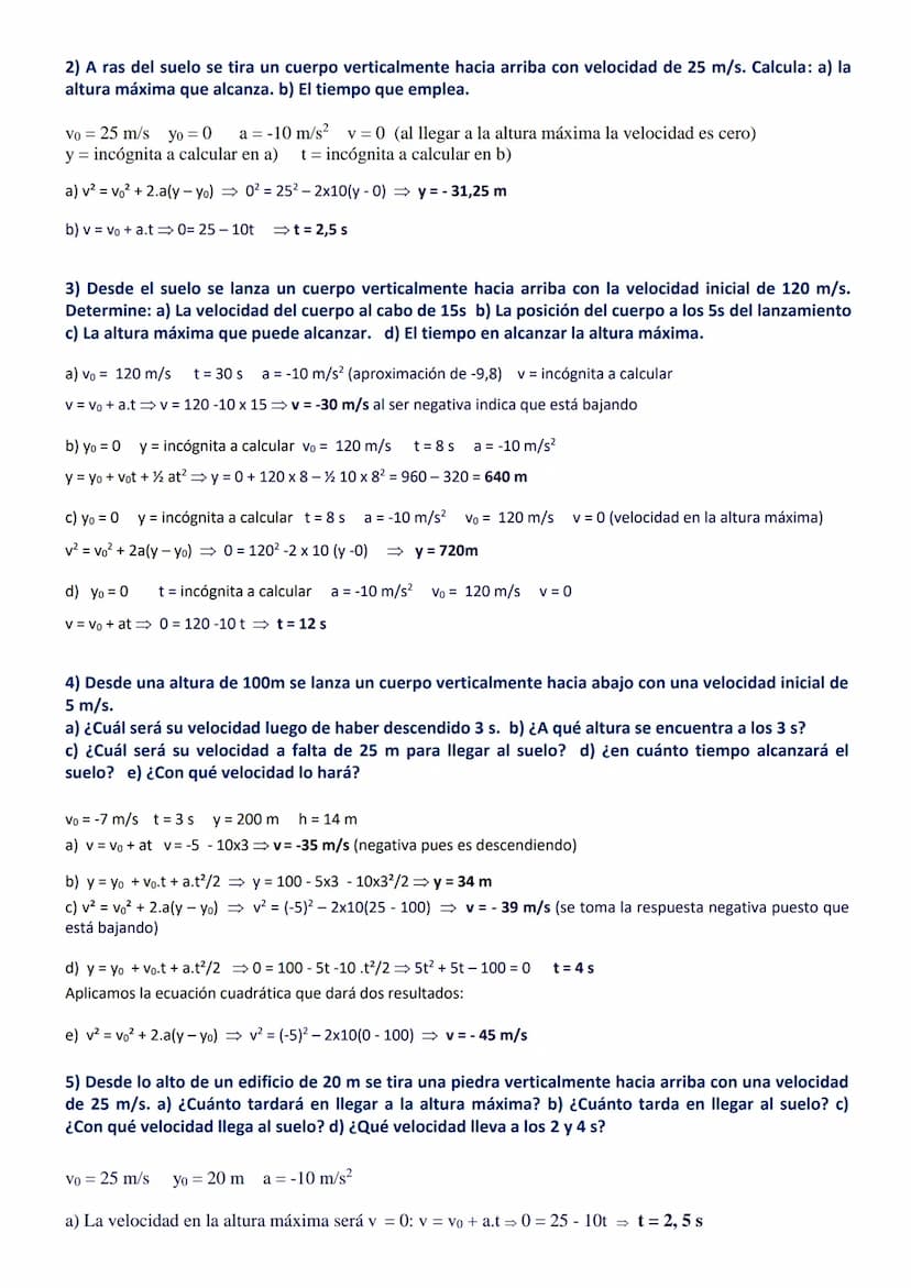 EJERCICIOS DE CINEMÁTICA
TODOS RESUELTOS AL FINAL DE LOS ENUNCIADOS
Los ejercicios marcados en rojo no son difíciles, simplemente hay que pe