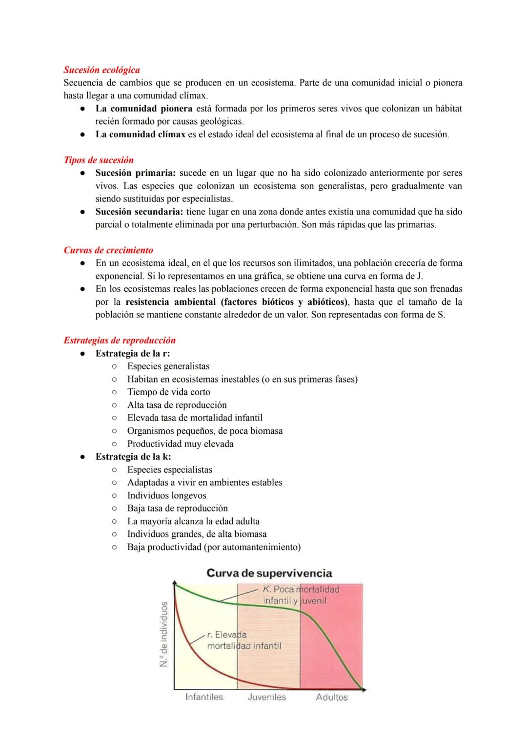 ESTRUCTURA Y DINÁMICA DE LOS ECOSISTEMAS
Conceptos Generales
Ecosistema: conjunto de seres vivos que habitan en un lugar, las característica