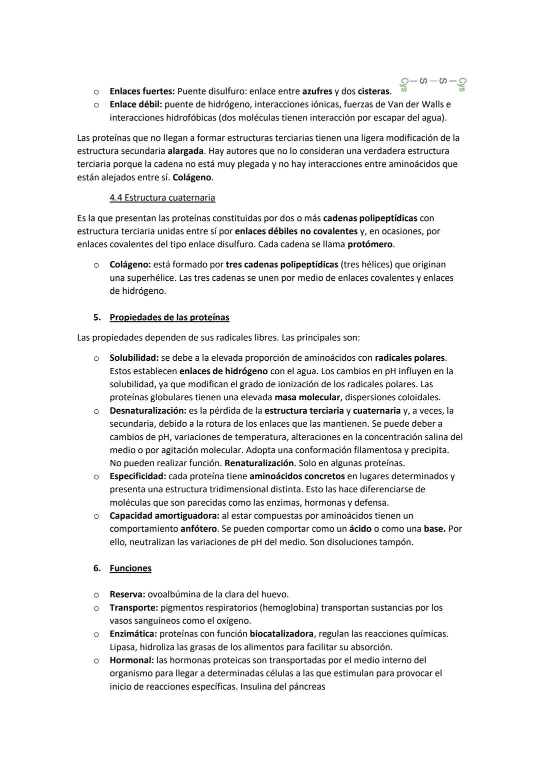 TEMA 4. Las proteínas
1. Las proteínas
Están compuestas básicamente por C, H O y N. Suelen contener S y otros elementos. Formadas
por aminoá
