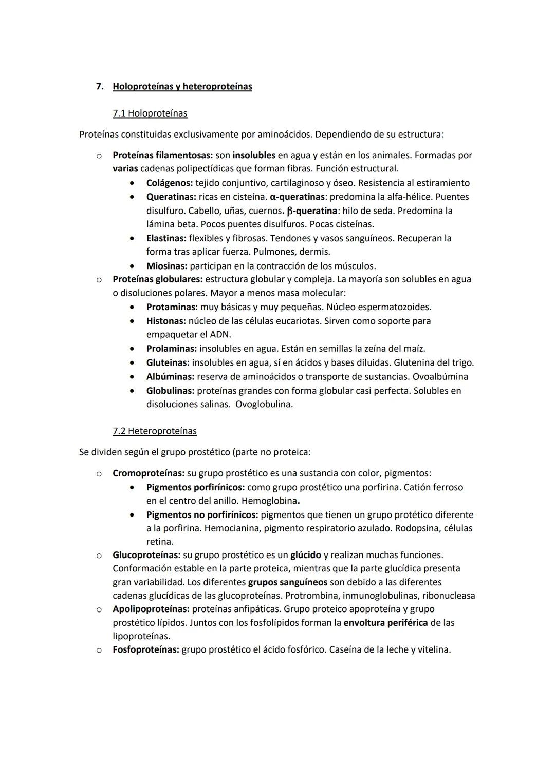 TEMA 4. Las proteínas
1. Las proteínas
Están compuestas básicamente por C, H O y N. Suelen contener S y otros elementos. Formadas
por aminoá