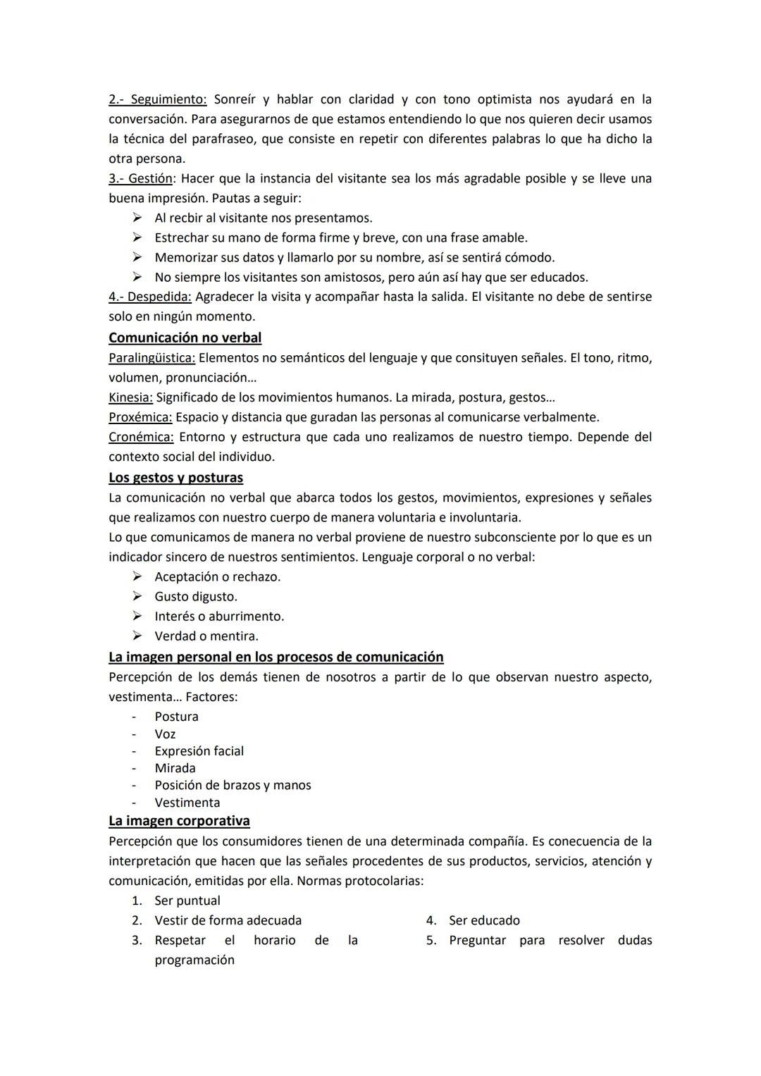 TEMA 2: LA COMUNICACIÓN PRESENCIAL EN LA
EMPRESA
Elementos del proceso de la comunicación
Para que la comunicación se realice de manera efic