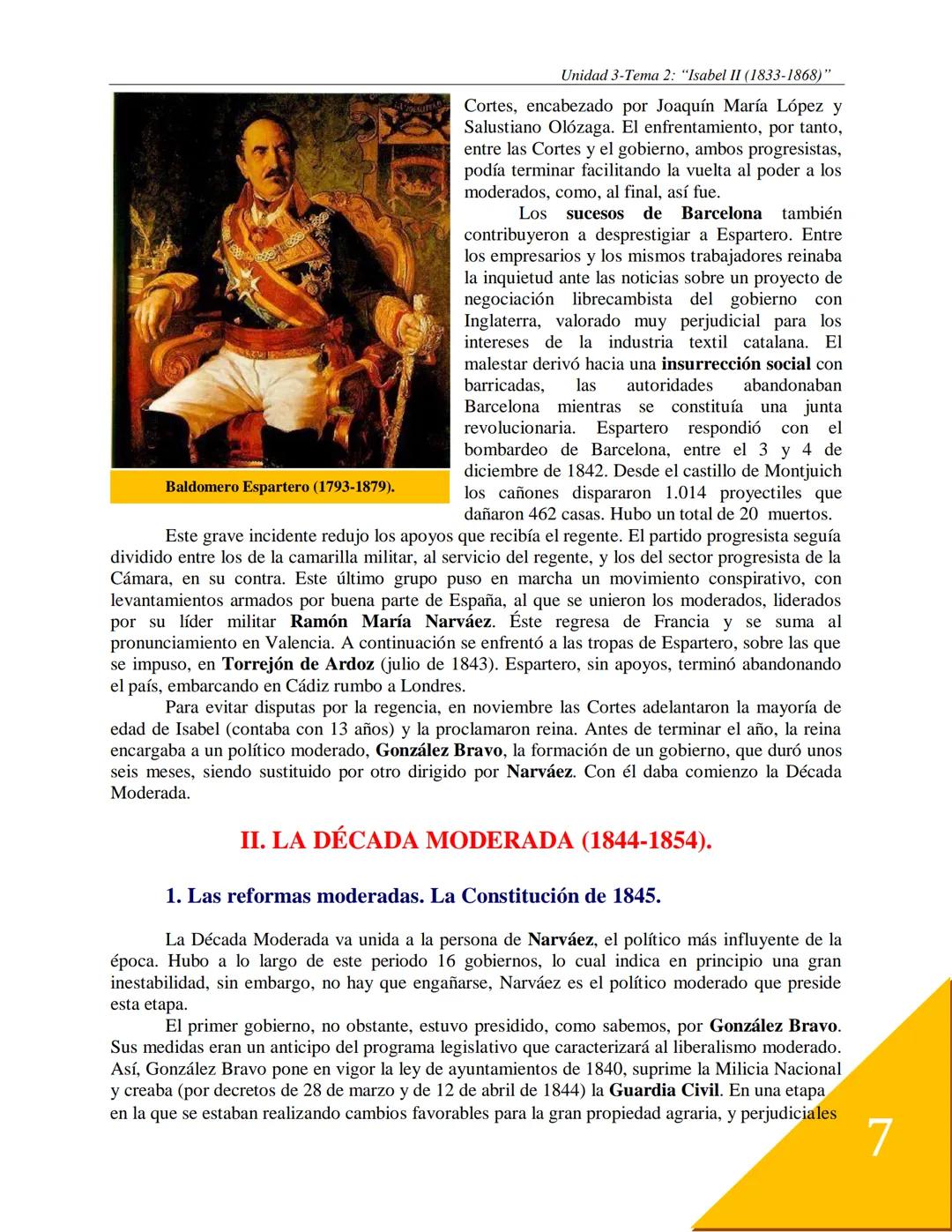 Unidad 3: Entre lo Antiguo y lo Nuevo:
1808-1860.

Tema 2: Isabel II, "la de los Tristes destinos"
(1833-1868).

Durante el reinado de Isabe
