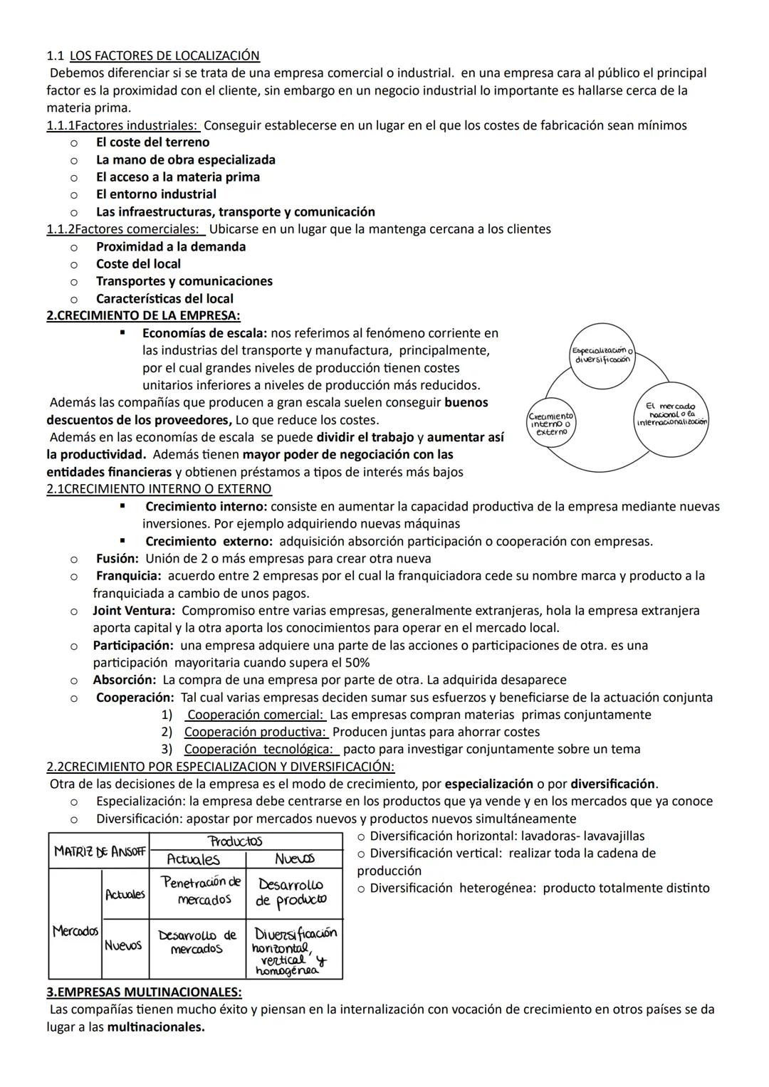 1.EMPRESA: CONCEPTO, FUNCIONES Y OBJETIVOS
1.1 CONCEPTO Y FUNCIONES:
La empresa Se define como un agente económico cuya función principal es