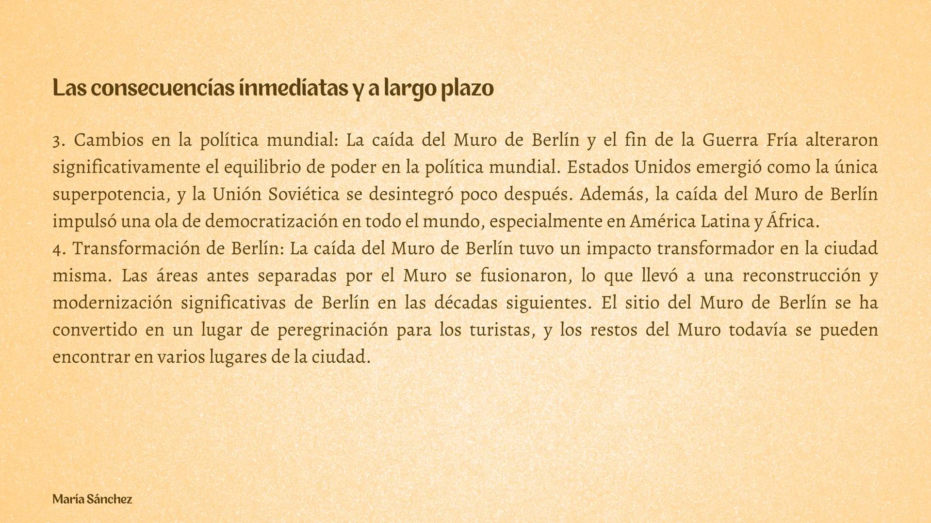 Bild
atlo
Caída del muro de Berlín
Antecedentes políticos y sociales
El Muro de Berlín fue construido en 1961 como
una medida para evitar la