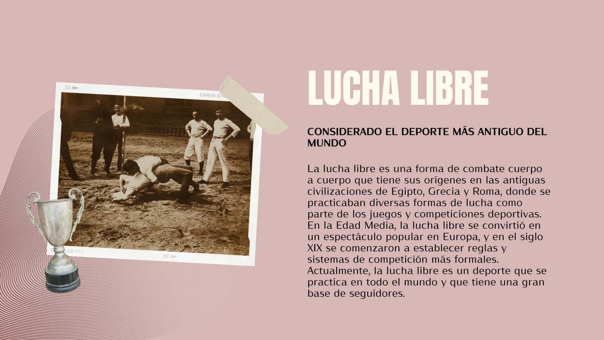 LA HISTORIA
DEL
DEPORTE 01
INTRODUCCIÓN
04
FUTBOL
07
IGUALDAD
ÍNDICE
02
ORIGEN
05.
NATACIÓN
03
LUCHA LIBRE
06
CICLISMO
08
DEPORTES INTRODUCC