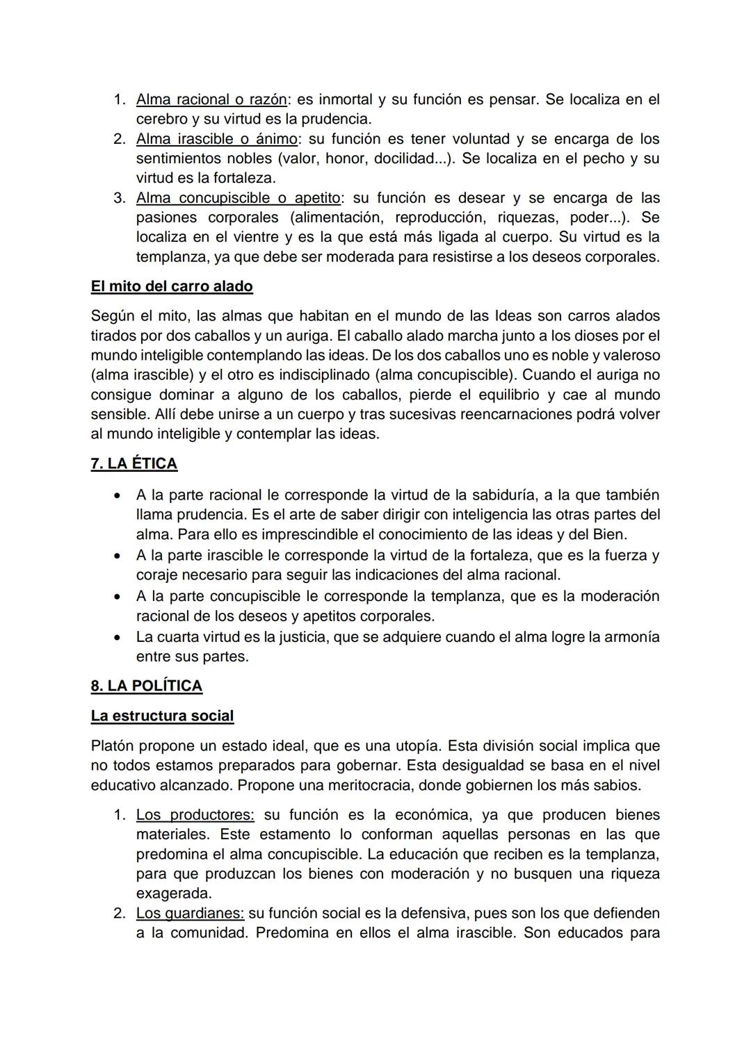 TEMA 3: PLATÓN
3. EL PROBLEMA DE PLATÓN: EL ESTADO IDEAL
El punto de partida del pensamiento de Platón tiene dos ideas clave.
1. Tiene una p