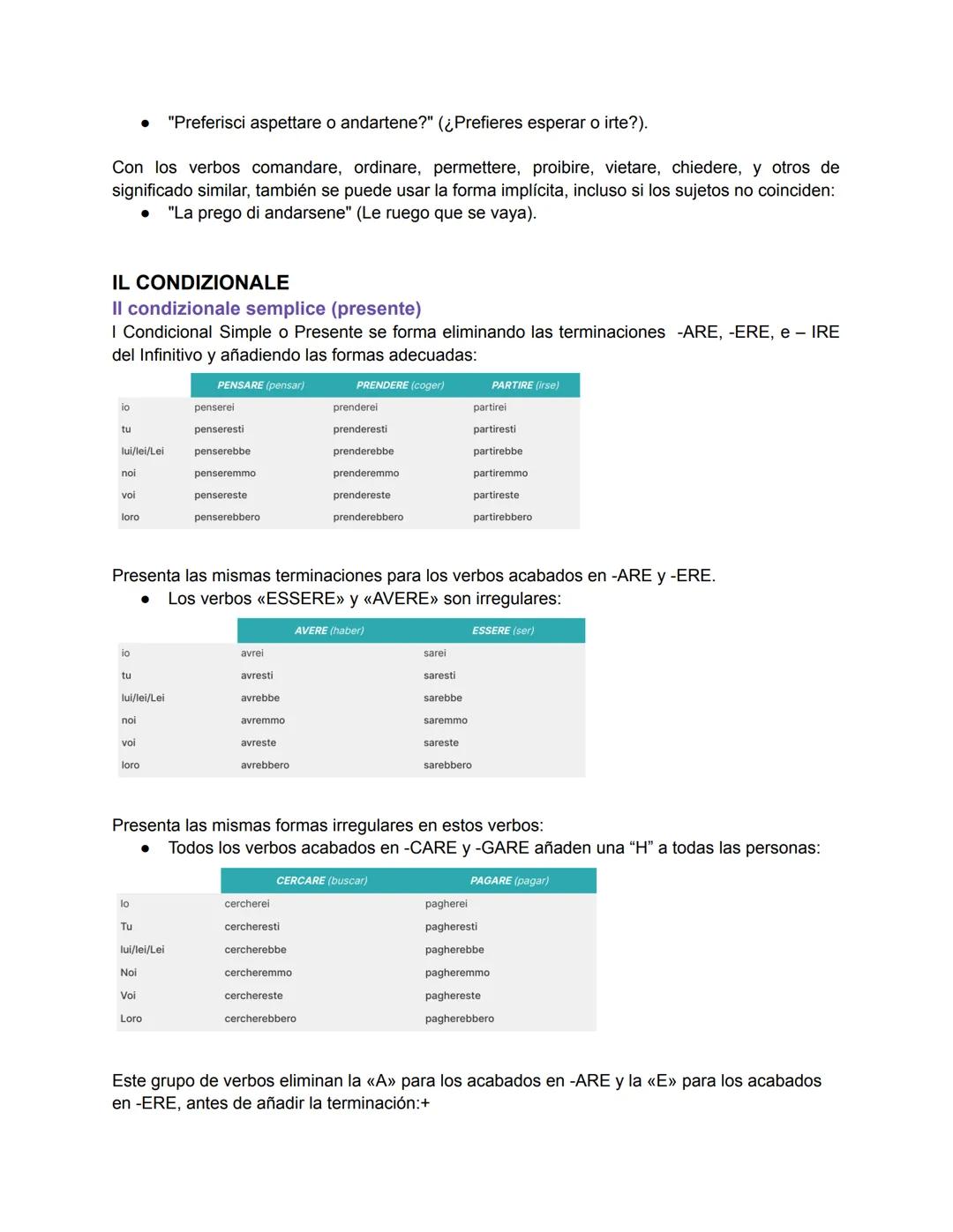 ITALIANO II
CONGIUNTIVO - EL SUBJUNTIVO
Se utiliza en las frases subordinadas.
I tempi del congiuntivo sono quattro: presente, imperfetto, p