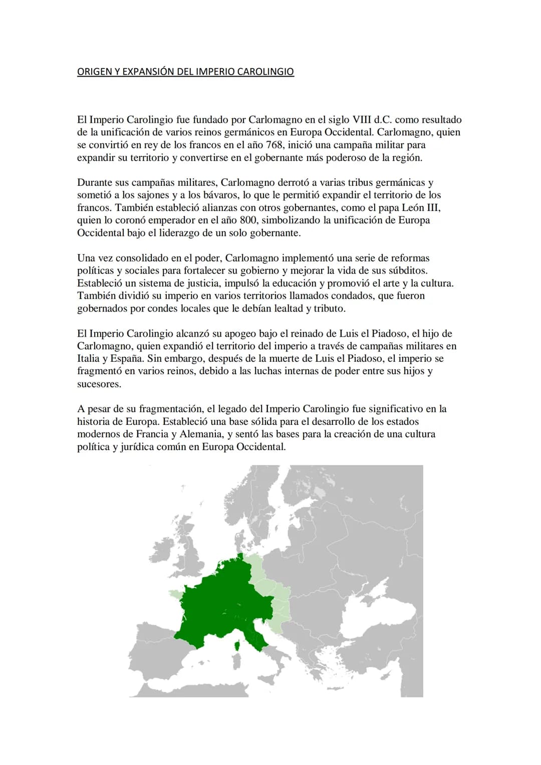 EL IMPERIO BIZANTINO Y EL IMPERIO CAROLINGIO
El Imperio Bizantino y el Imperio Carolingio fueron dos poderosas entidades políticas
que coexi