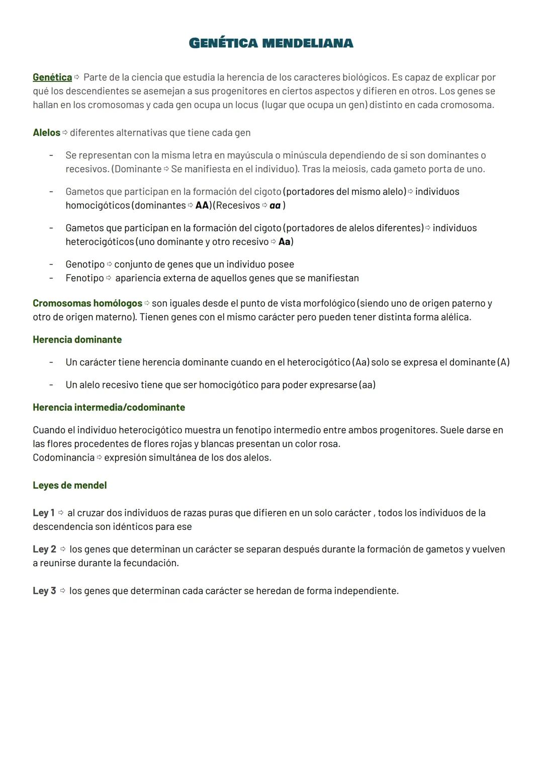 Genética Parte de la ciencia que estudia la herencia de los caracteres biológicos. Es capaz de explicar por
qué los descendientes se asemeja