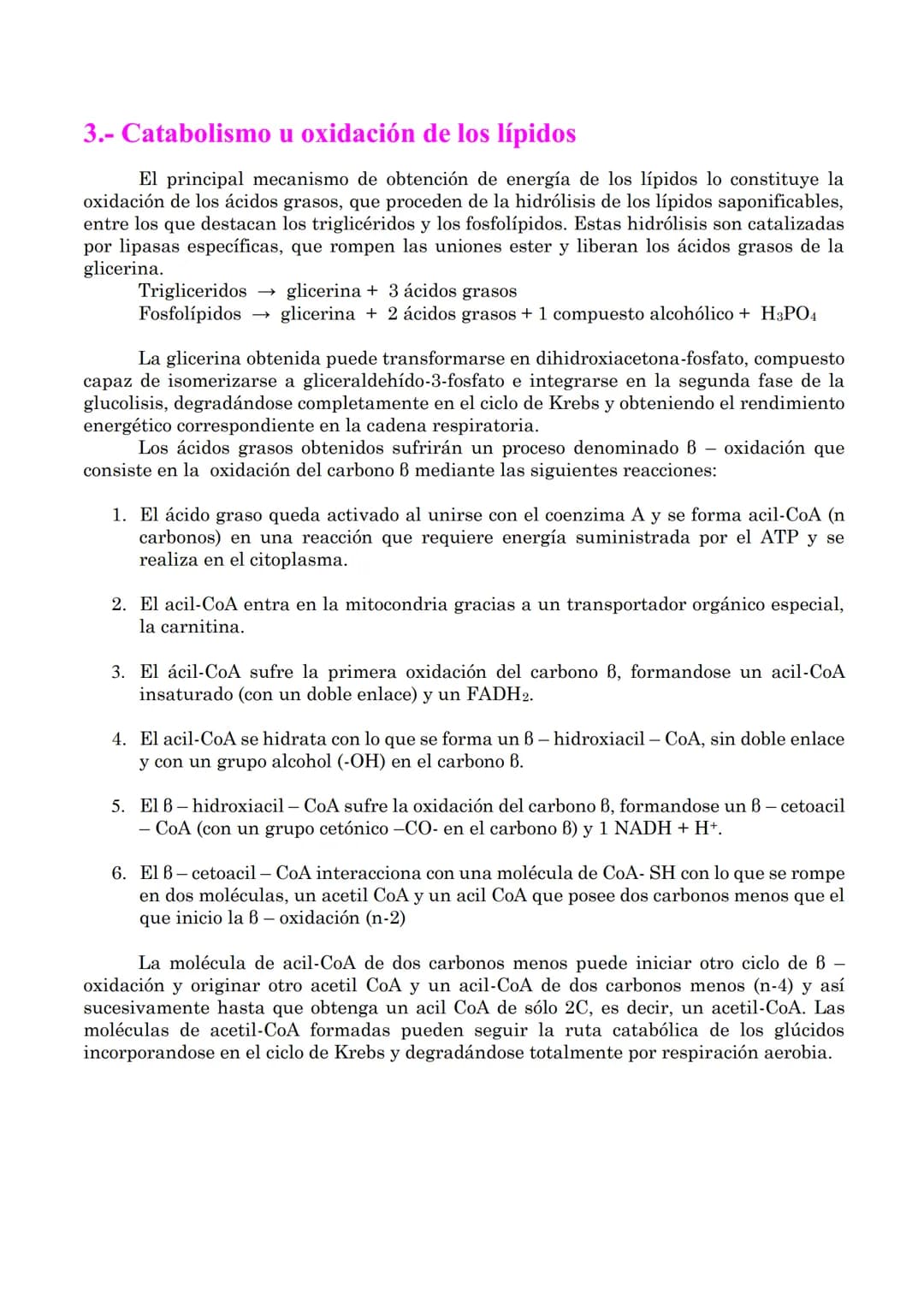 TEMA 18: CATABOLISMO U OXIDACIÓN
DE MATERIA ORGÁNICA.
1.- Introducción
2.- Catabolismo u oxidación de glúcidos.
2.1.- Glucólisis
2.2.- Desti